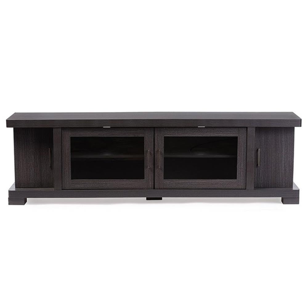 70" Espresso Engineered Wood TV Stand Console G5503