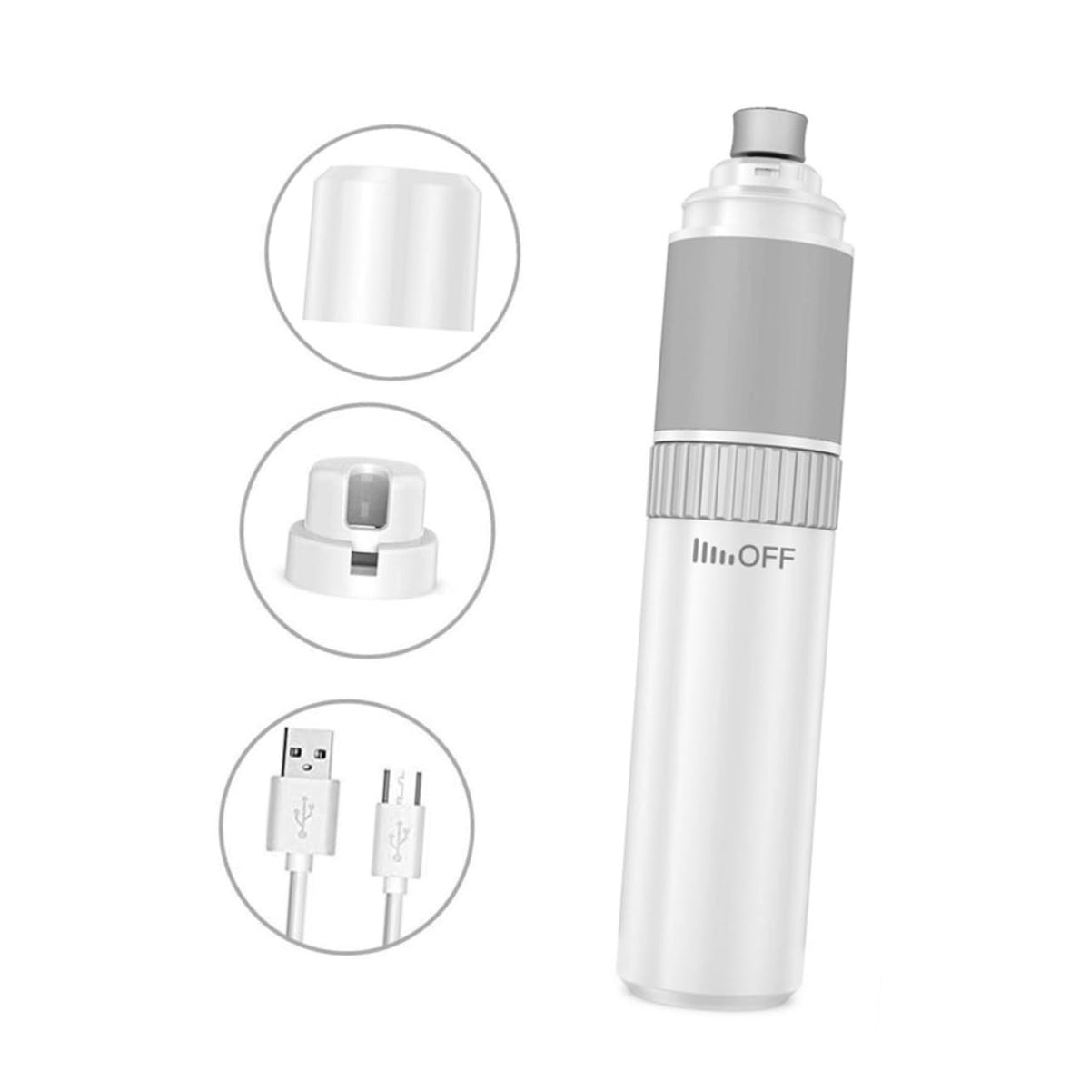 Electric Nail Grinder and Clipper White L509
