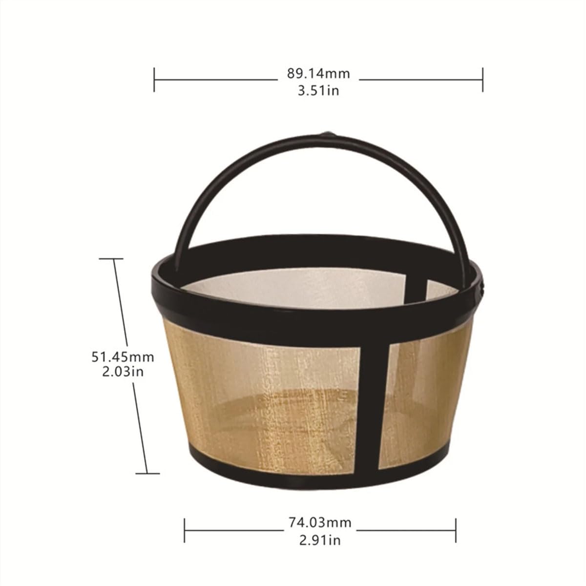 Reusable Coffee Filter Basket, 8-12 Cup Mesh, BPA-Free Q197574