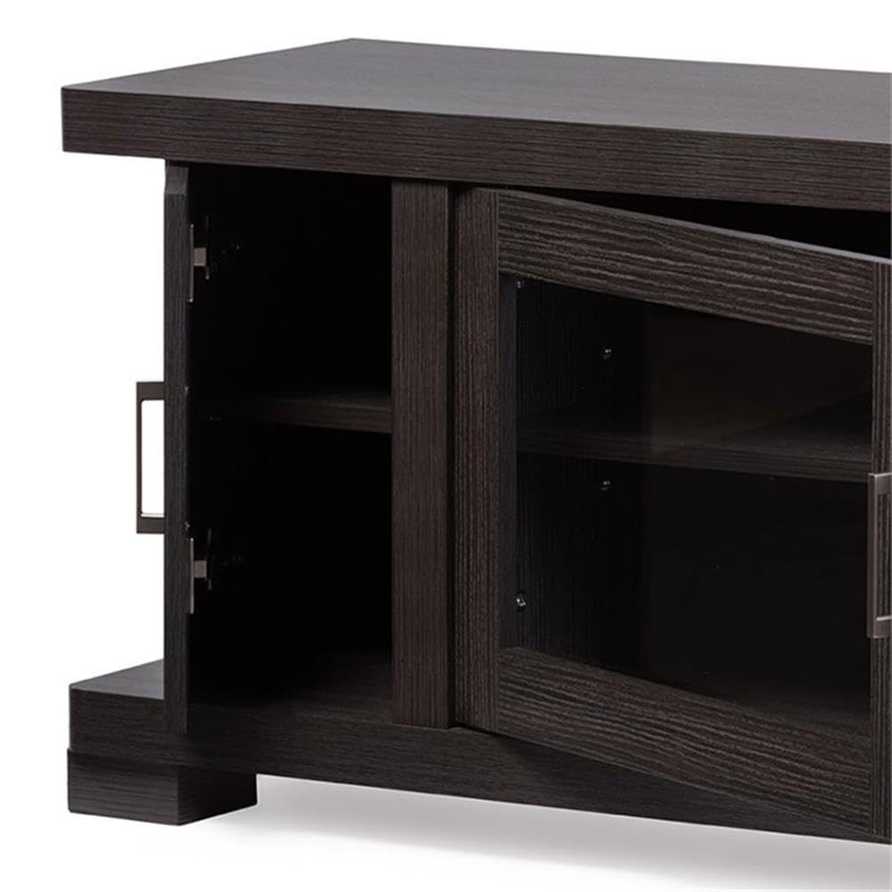 70" Espresso Engineered Wood TV Stand Console G5503
