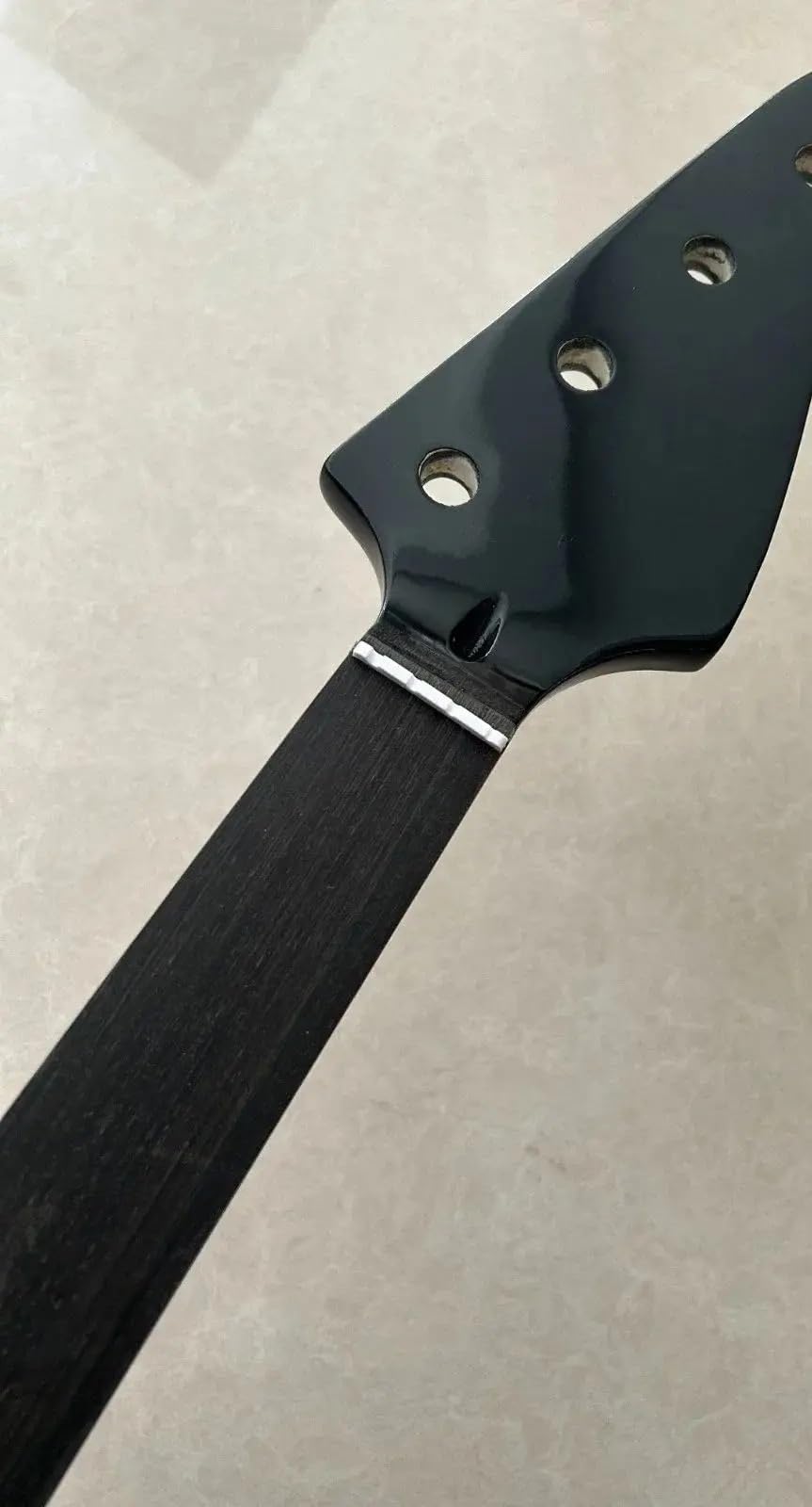 30 Inch Fretless Bass Neck Gloss Black Maple Rosewood Fretboard S96343