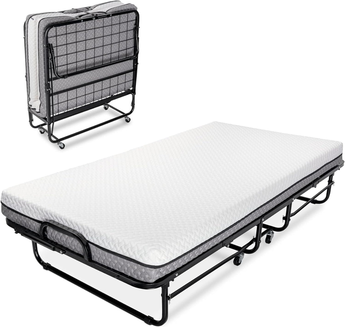 Twin Size Folding Bed with Memory Foam Mattress Z87881