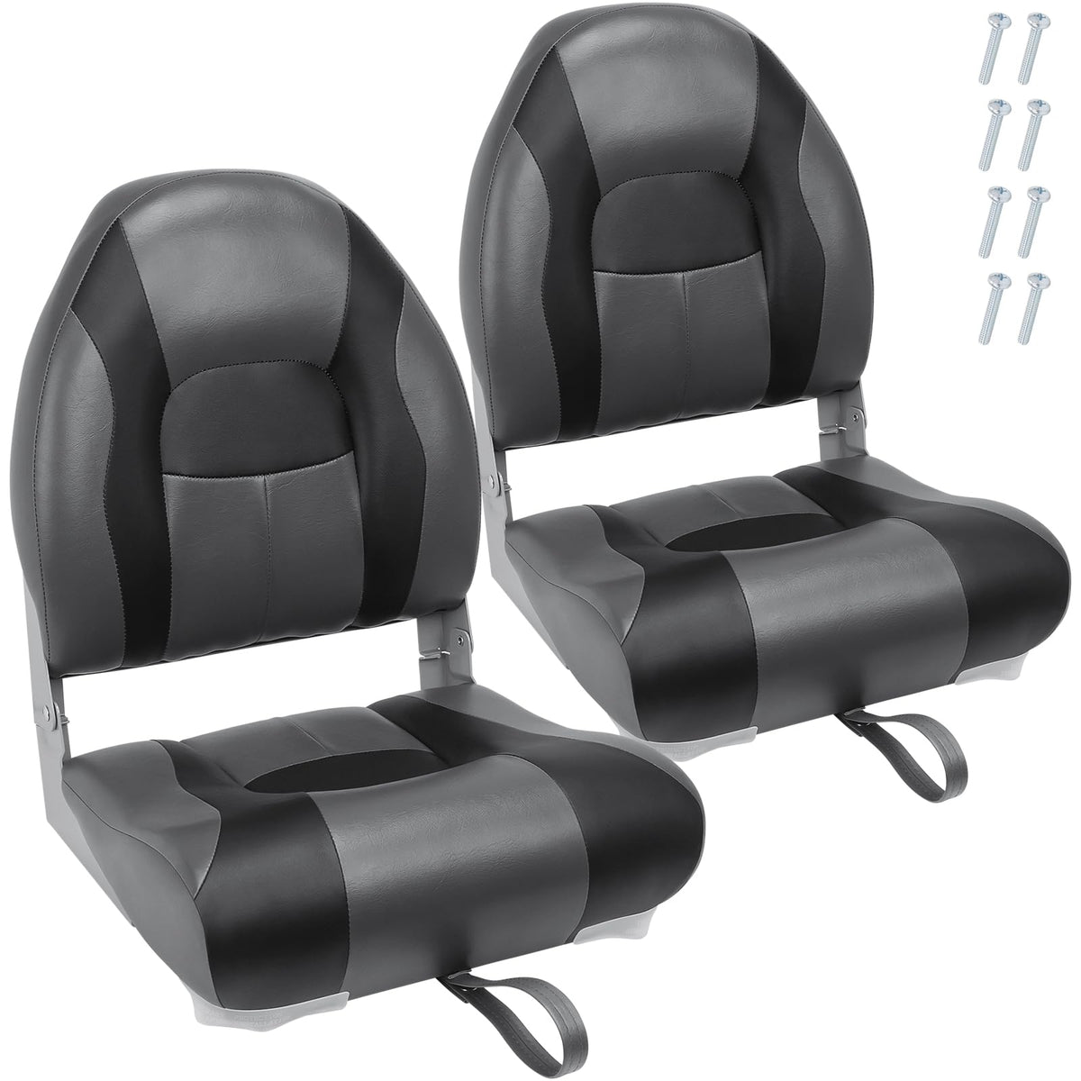 High Back Folding Waterproof Boat Seats 2 Pack V3394