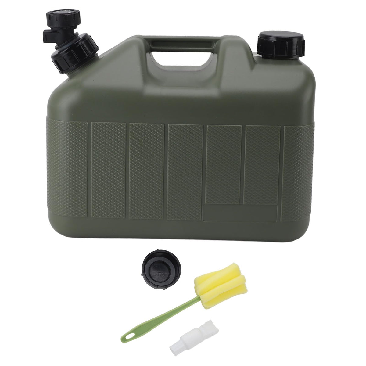 Portable 10L Green Water Storage Jug with Faucet O46873