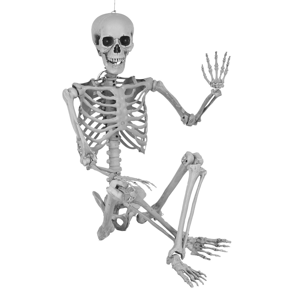 5.4 Ft Lighted Life Size Plastic Skeleton with Movable Joint S948
