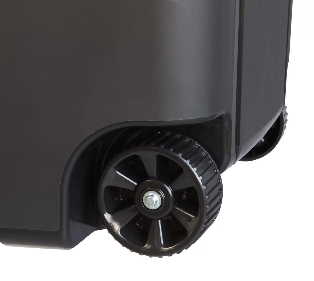 Black 45 Gallon Wheeled Plastic Garbage Can P494266