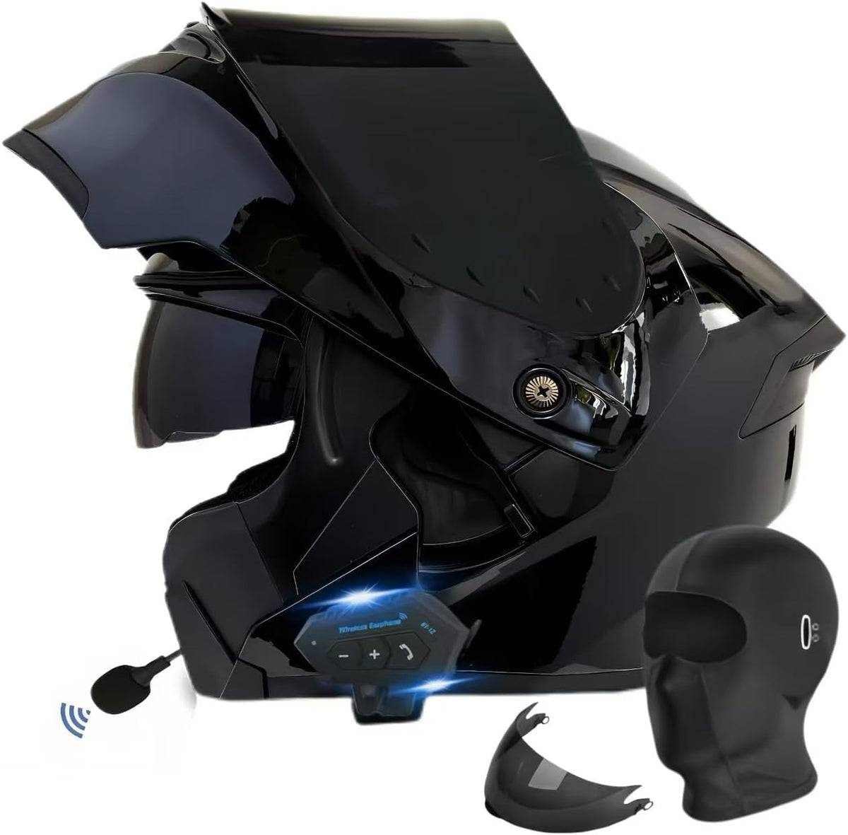 Bluetooth Modular Motorcycle Helmet DOT Approved Dual Visor D8164