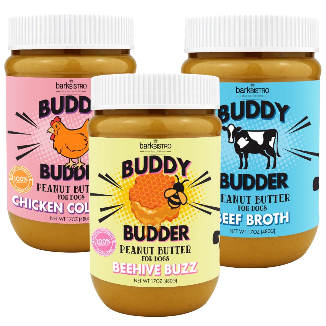 100% Natural Dog Peanut Butter Set of 3 17oz Jars M225
