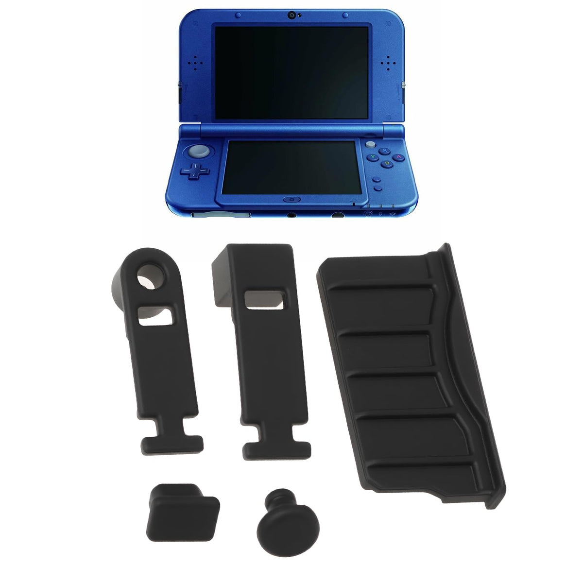 Game Console Card Slot Silicone Plug 2 Sets Black F529