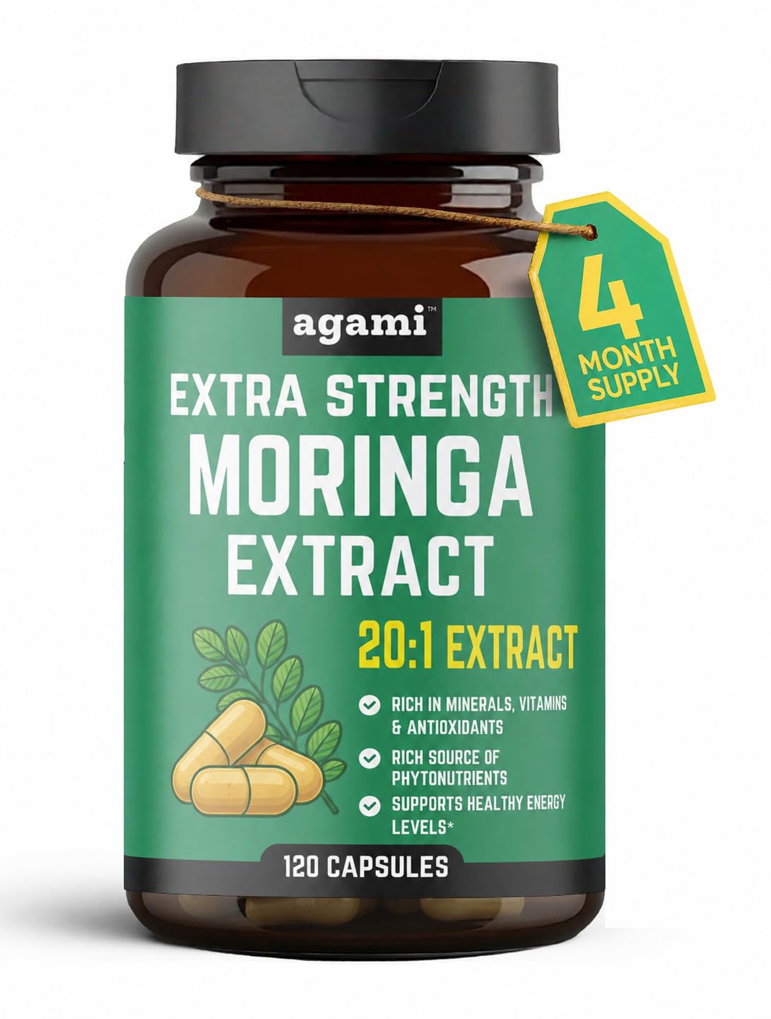 Moringa Capsules 400mg 20:1 Extract 120 Capsules V56656