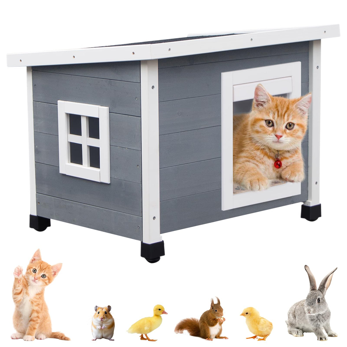 Wooden Pet House with Window L4263