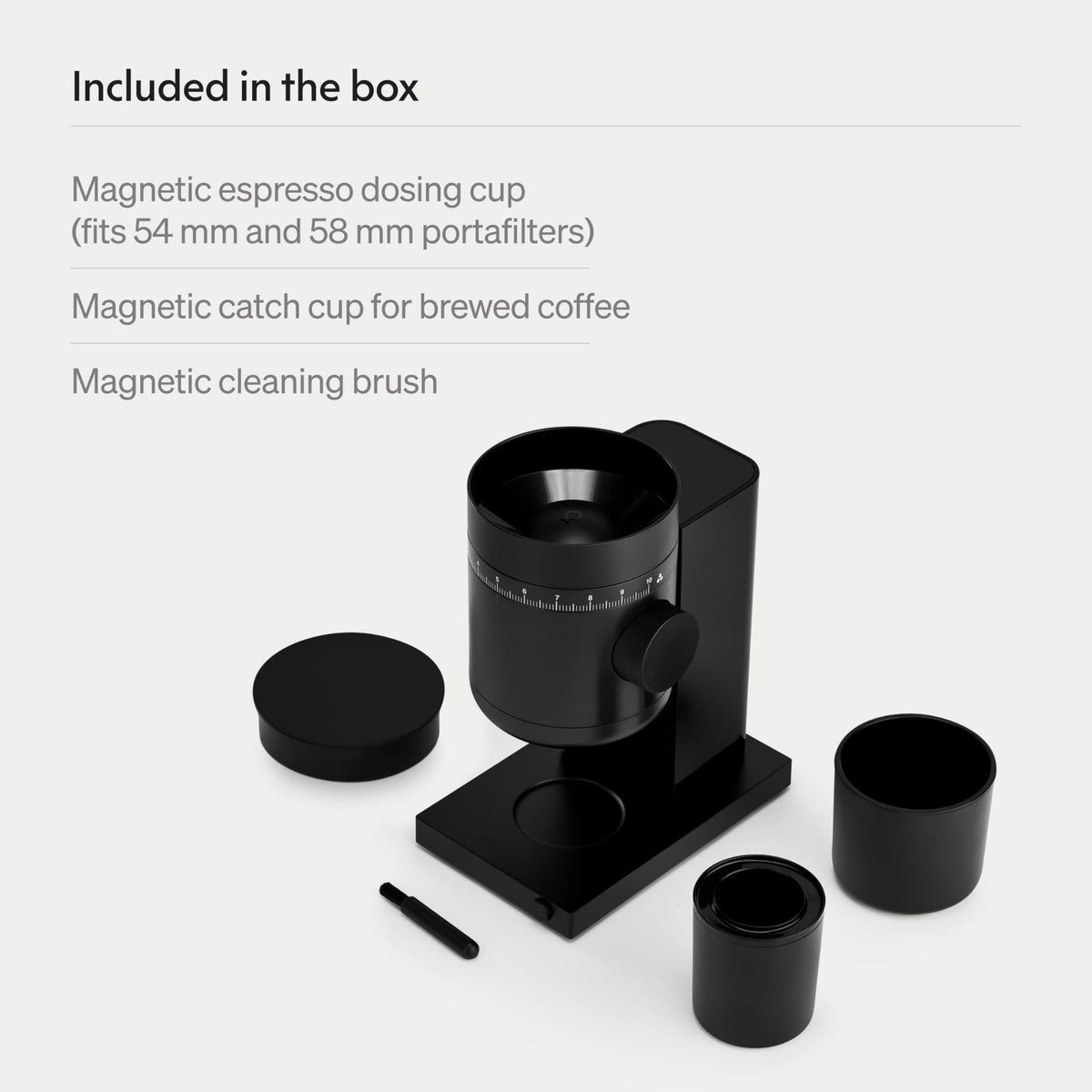 Electric Conical Burr Coffee Grinder, 48 mm Burrs, Black F11830