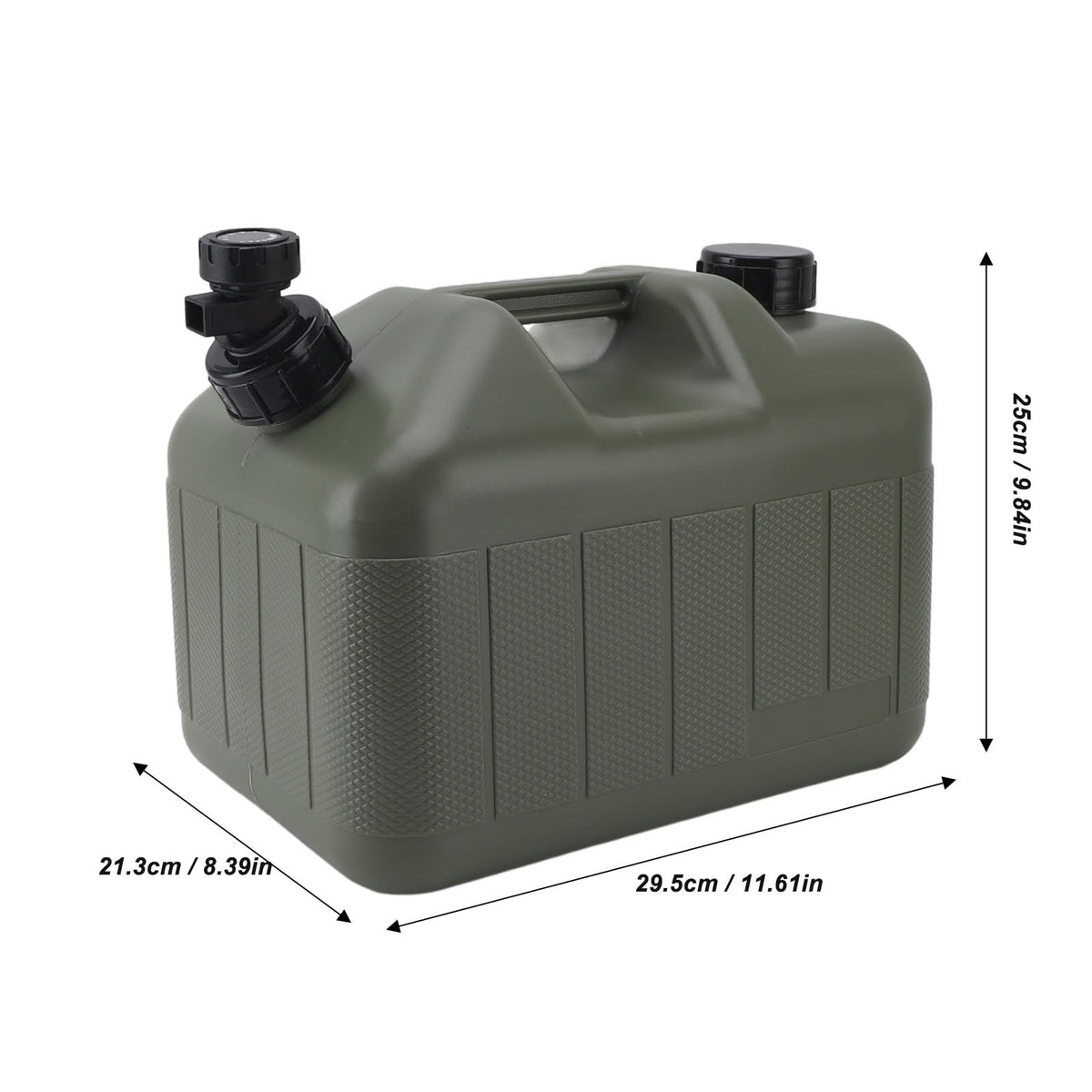 Portable 10L Green Water Storage Jug with Faucet O46873