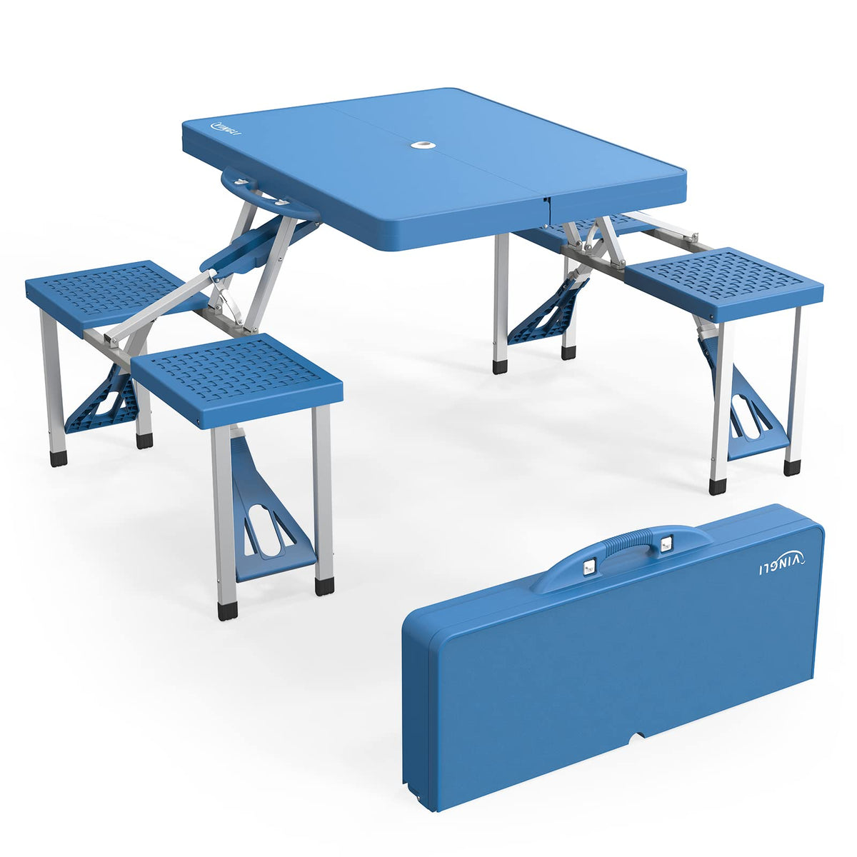 4 Ft Folding Picnic Table Set with 4 Seats R762