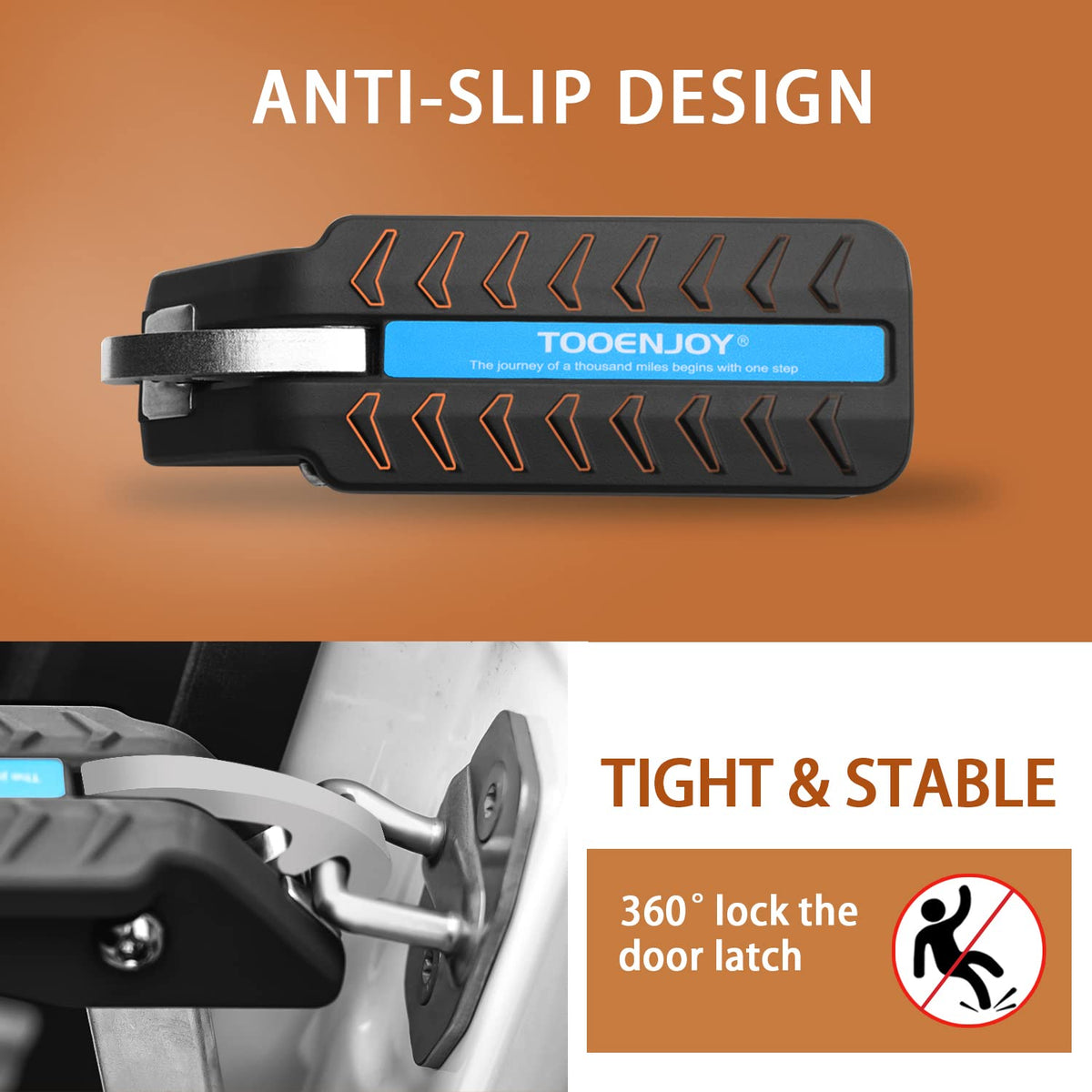 Adjustable Foldable Car Door Latch Step Max Load 400LBS C33273