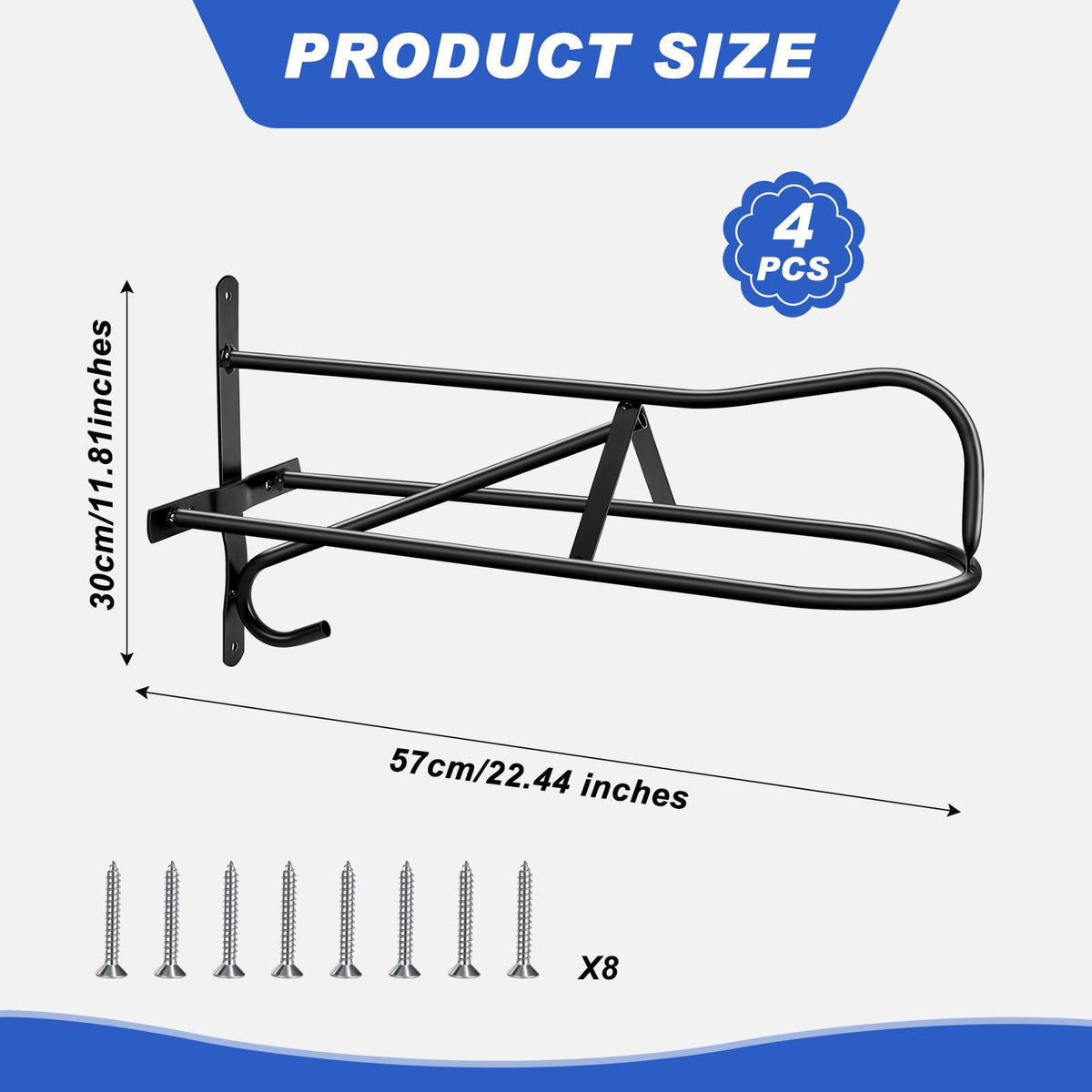 4 Sets Wall Mounted Saddle Rack R3885