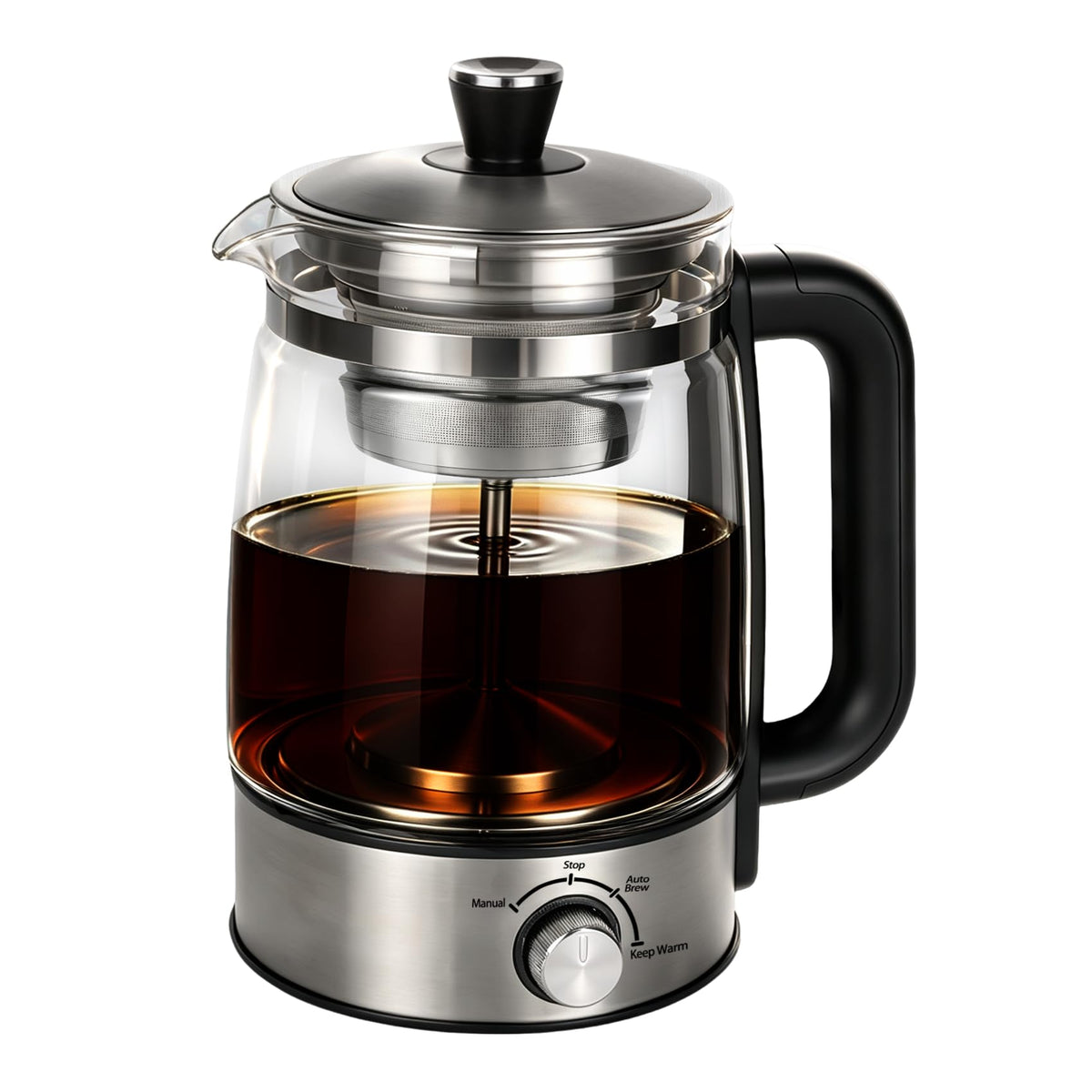 Electric Percolator Coffee Pot, Borosilicate Glass Coffee Maker M4502