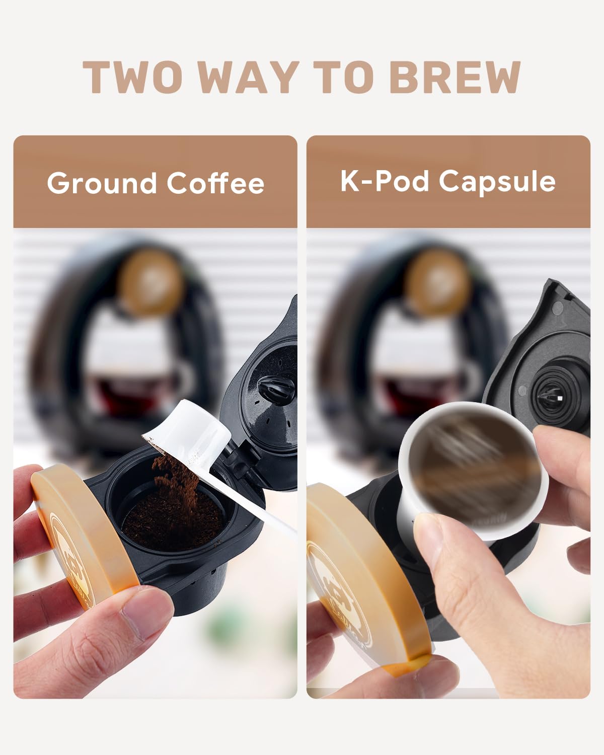 2-in-1 Mini Single Serve Coffee Maker B925850