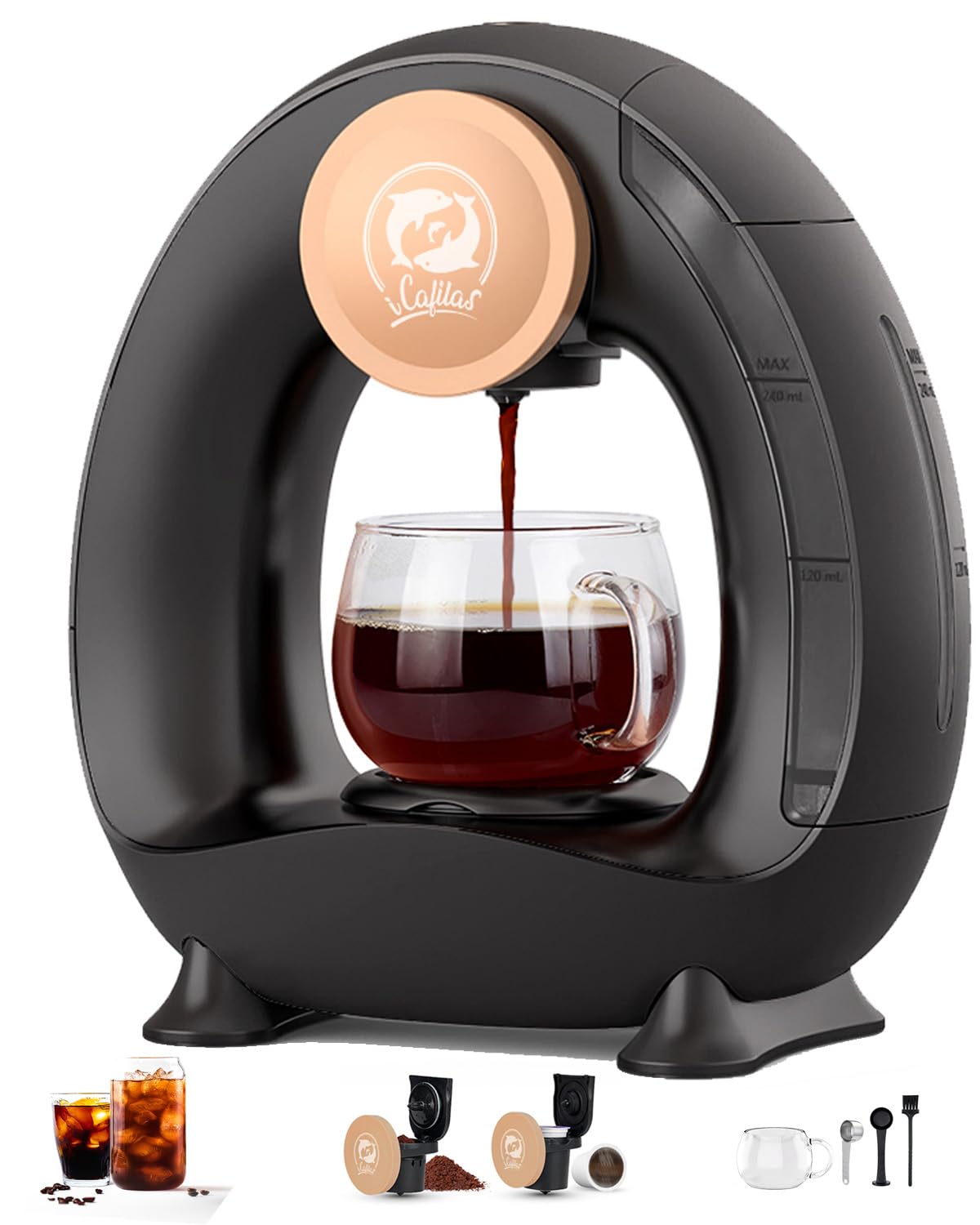 2-in-1 Mini Single Serve Coffee Maker B925850