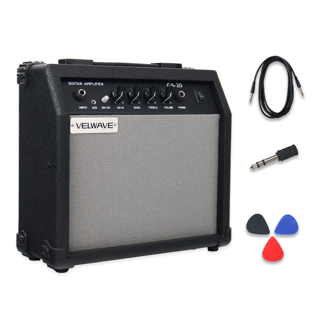 20W Black Portable Electric Guitar Amplifier E136