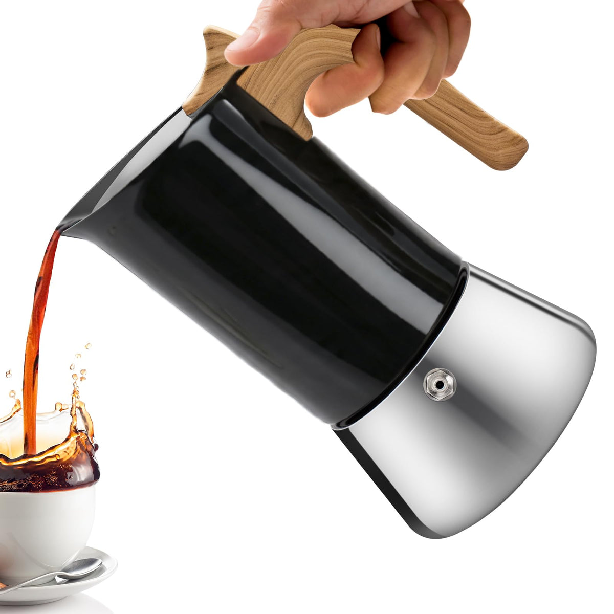 12 Cup 304 Stainless Steel Moka Pot U38967