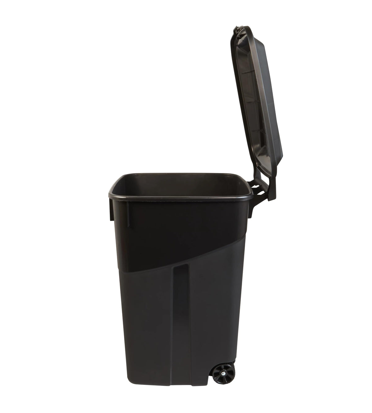 Black 45 Gallon Wheeled Plastic Garbage Can P494266