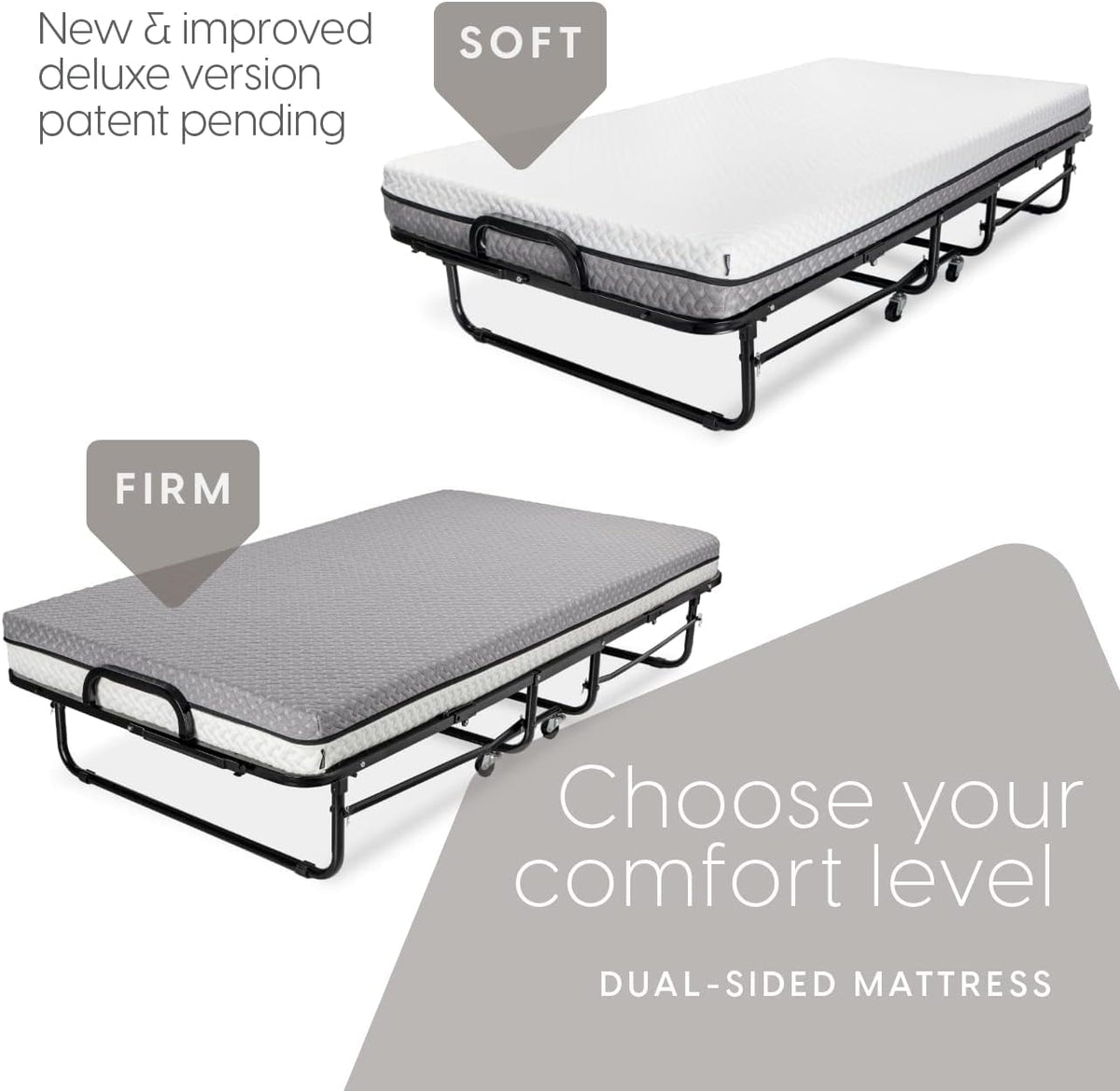 Twin Size Folding Bed with Memory Foam Mattress Z87881