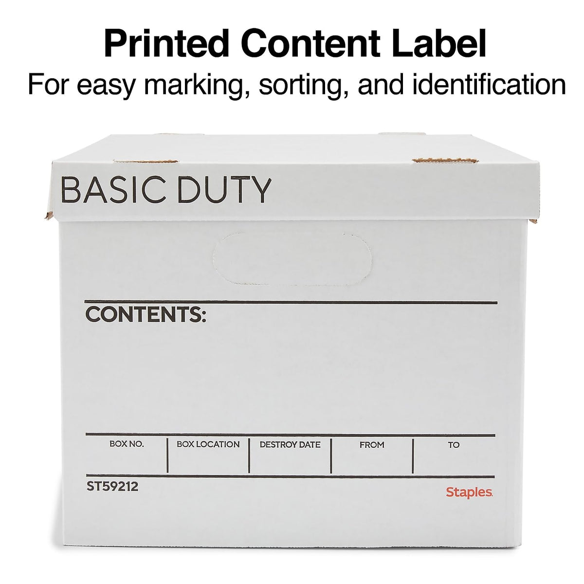 Storage & Filing Box with Handles & Removable Lid, Letter & Legal, Stackable, 20-Pack K870236