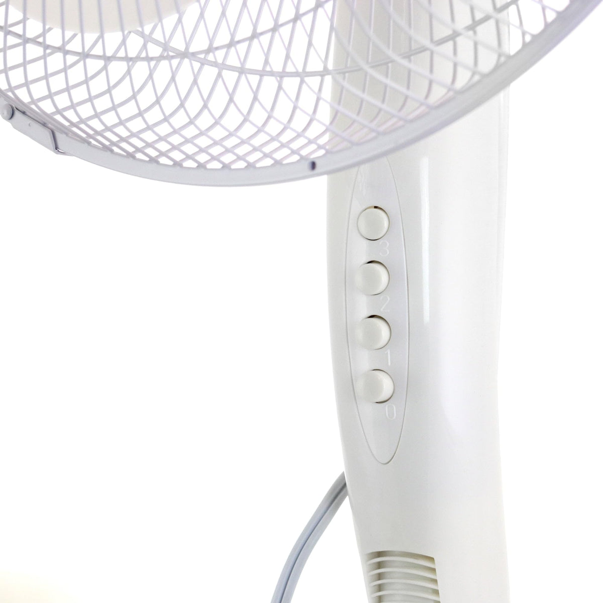 16 Inch 3 Speeds White Oscillating Stand Fan I880