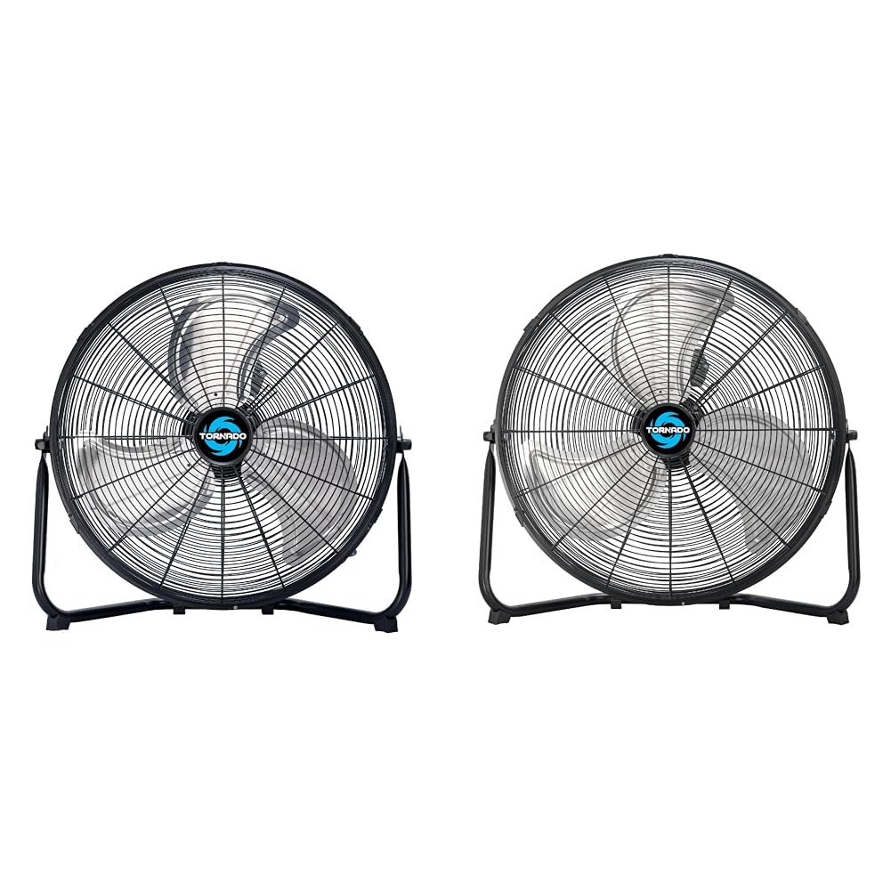 18" and 20" High Velocity Metal Floor Fans, 3-Speed X41774