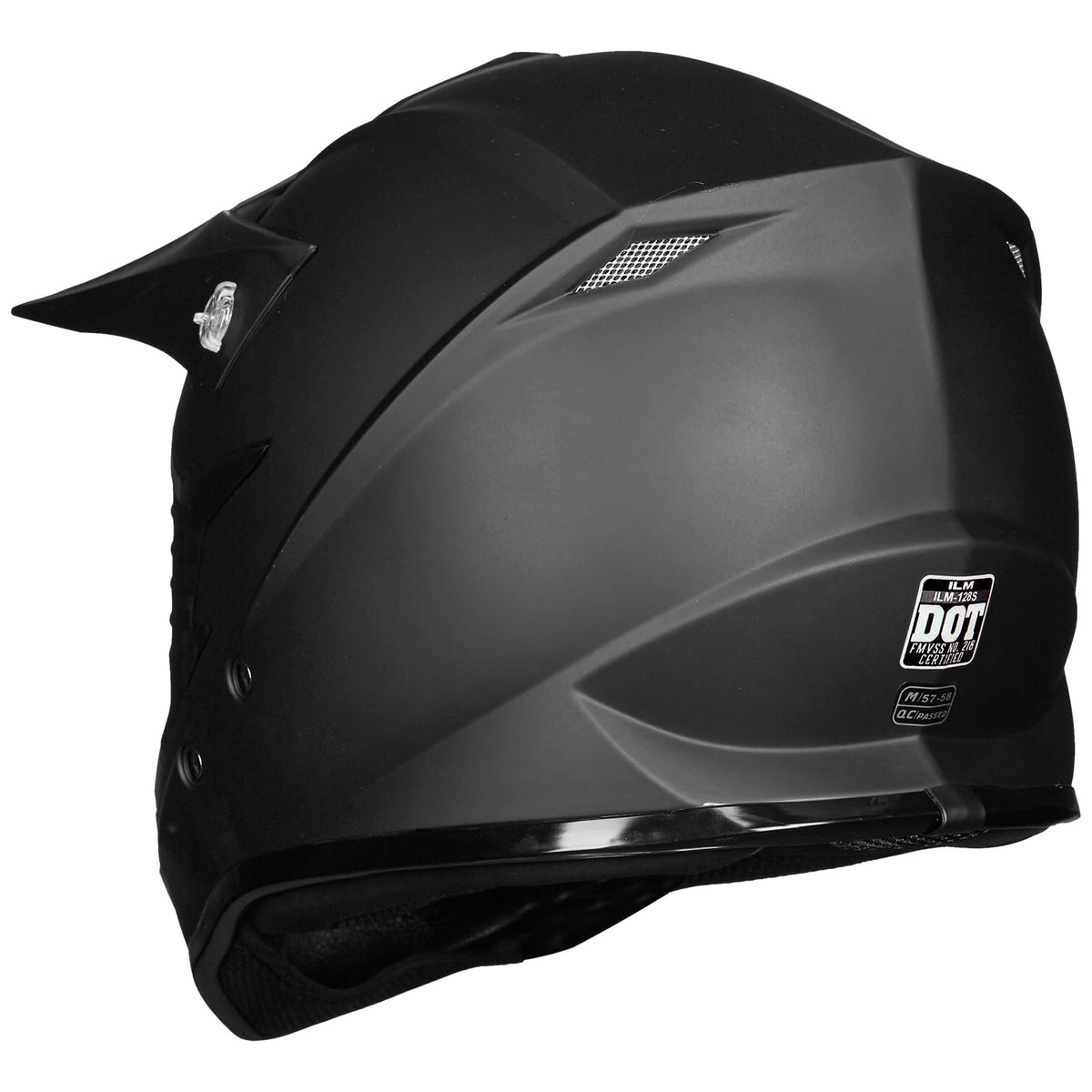 Adult Full Face Motorcycle Helmet, DOT Approved, Matte Black I553