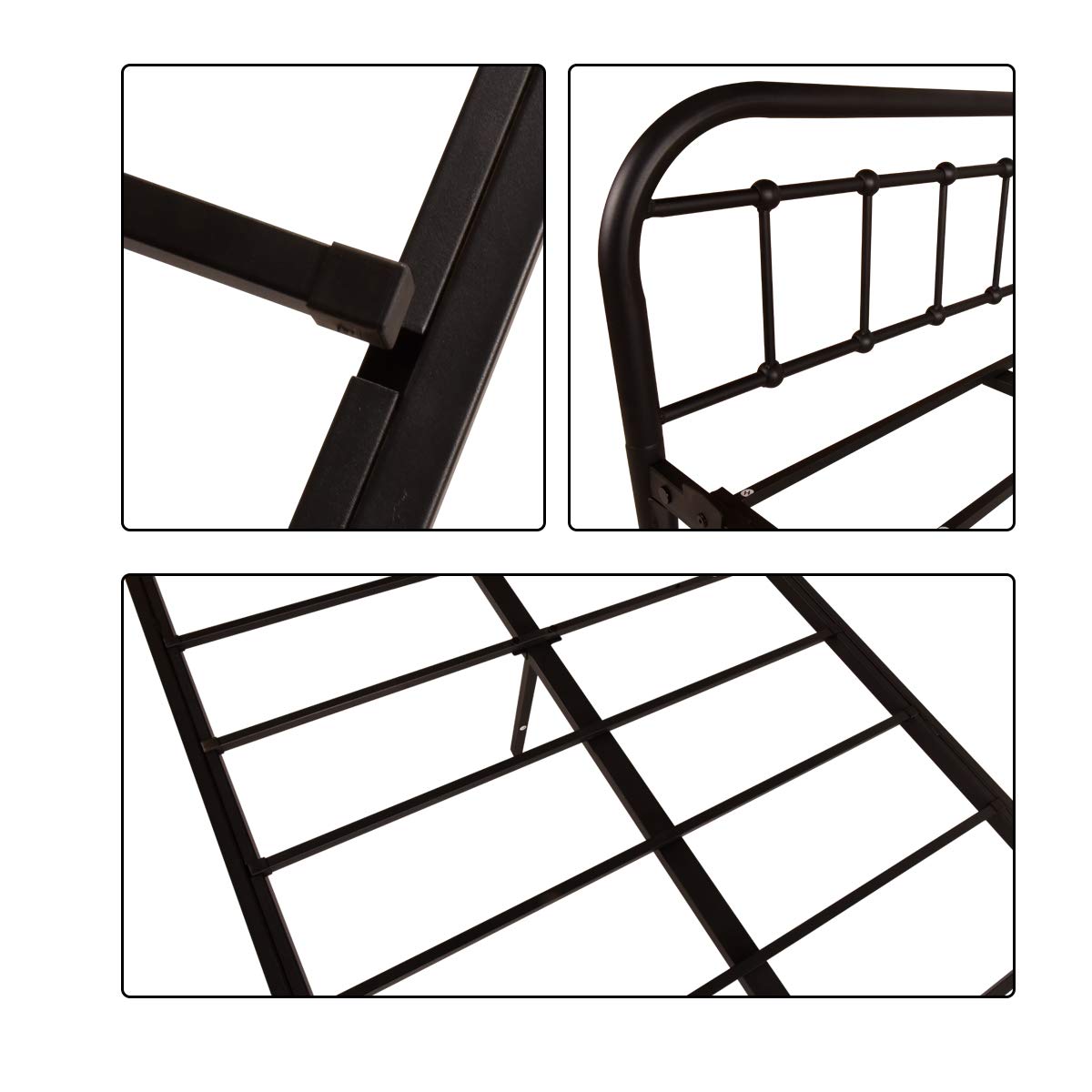 Metal Daybed Frame Twin Day Bed Black Q62571