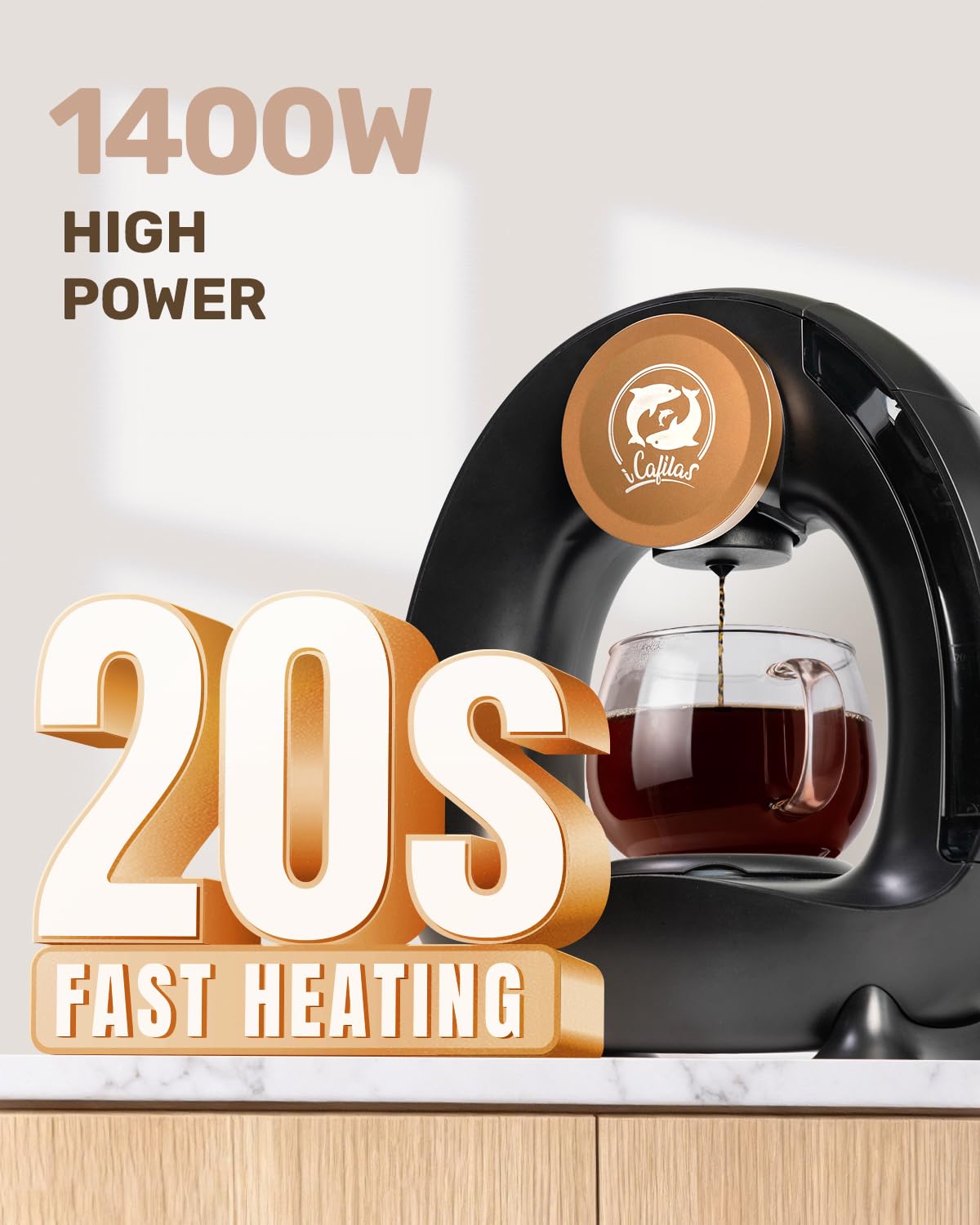 2-in-1 Mini Single Serve Coffee Maker B925850