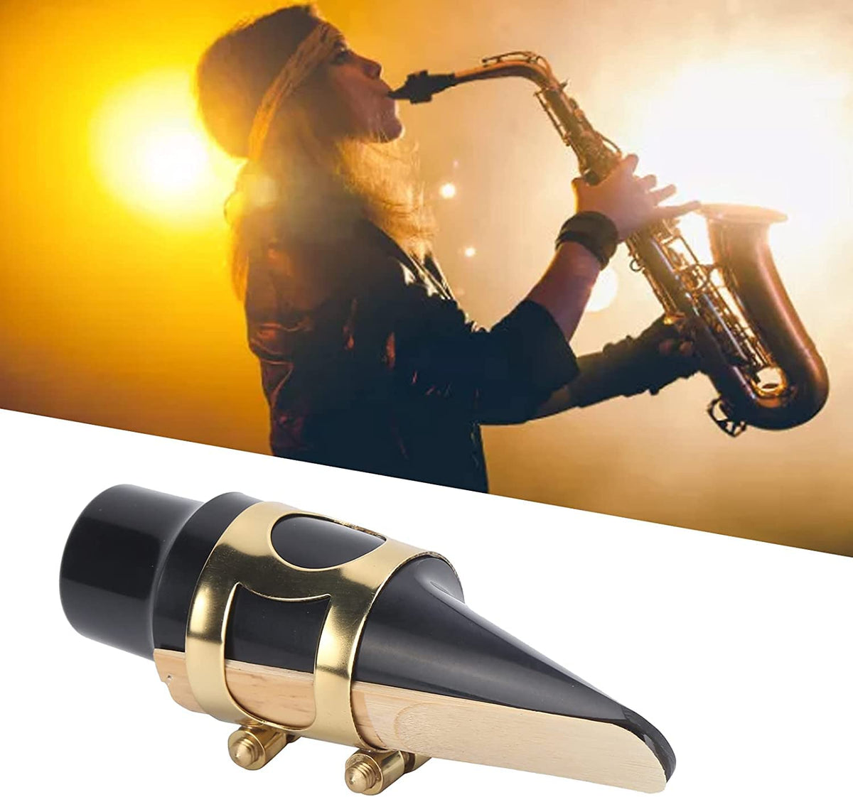 Alto Sax Mouthpiece Kit with Ligature Cap 2.5 Reed C8157