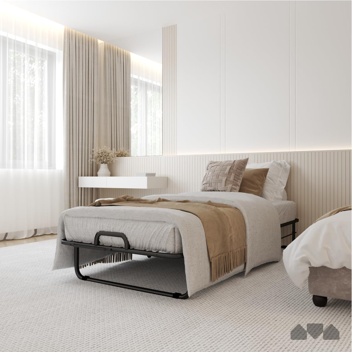 Twin Size Folding Bed with Memory Foam Mattress Z87881