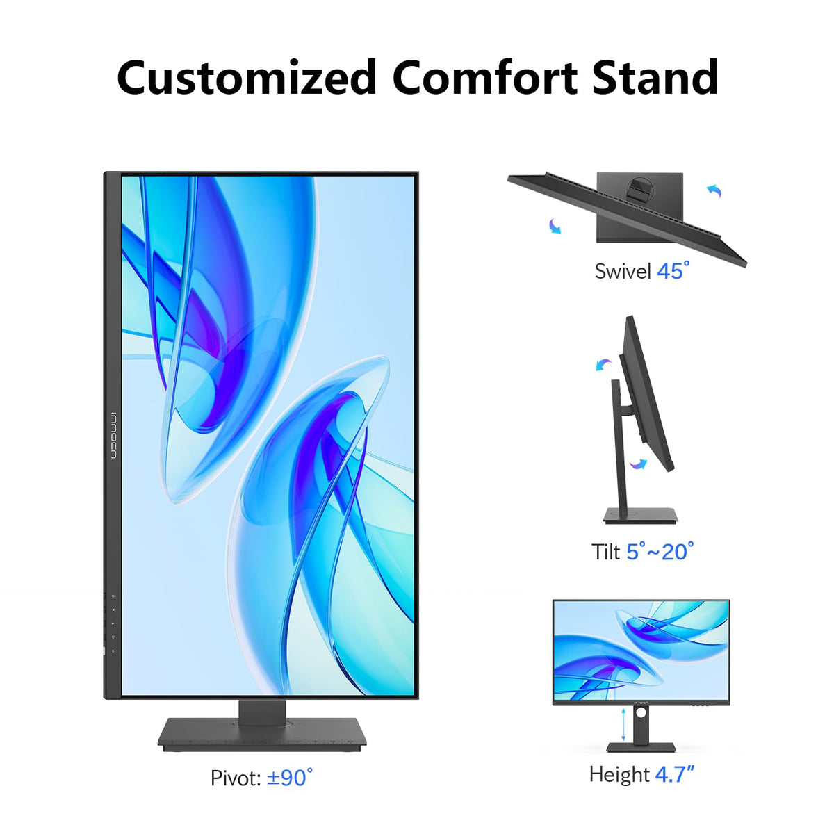 27" 4K USB-C IPS Monitor with Built-in Speakers, Black W194