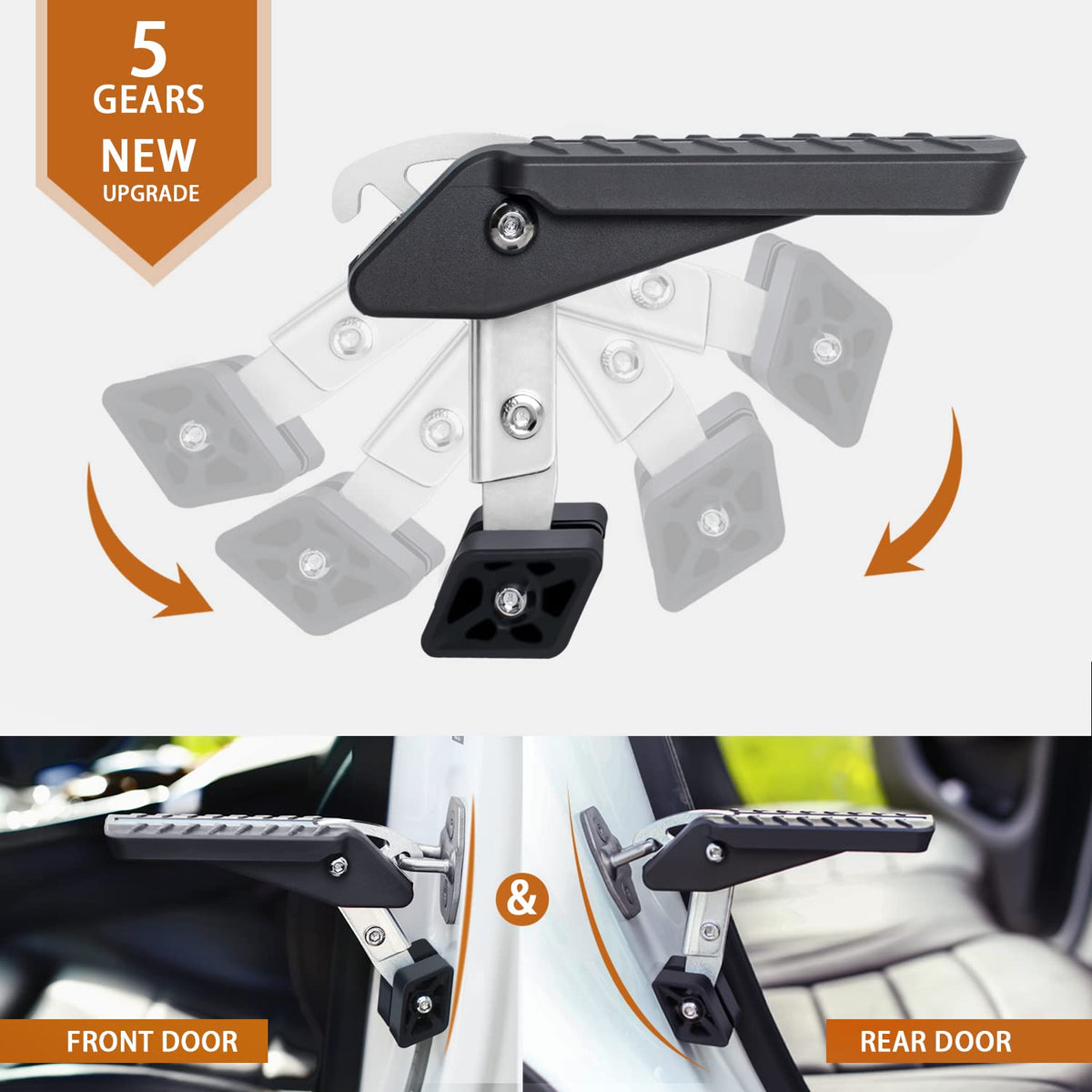 Adjustable Foldable Car Door Latch Step Max Load 400LBS C33273