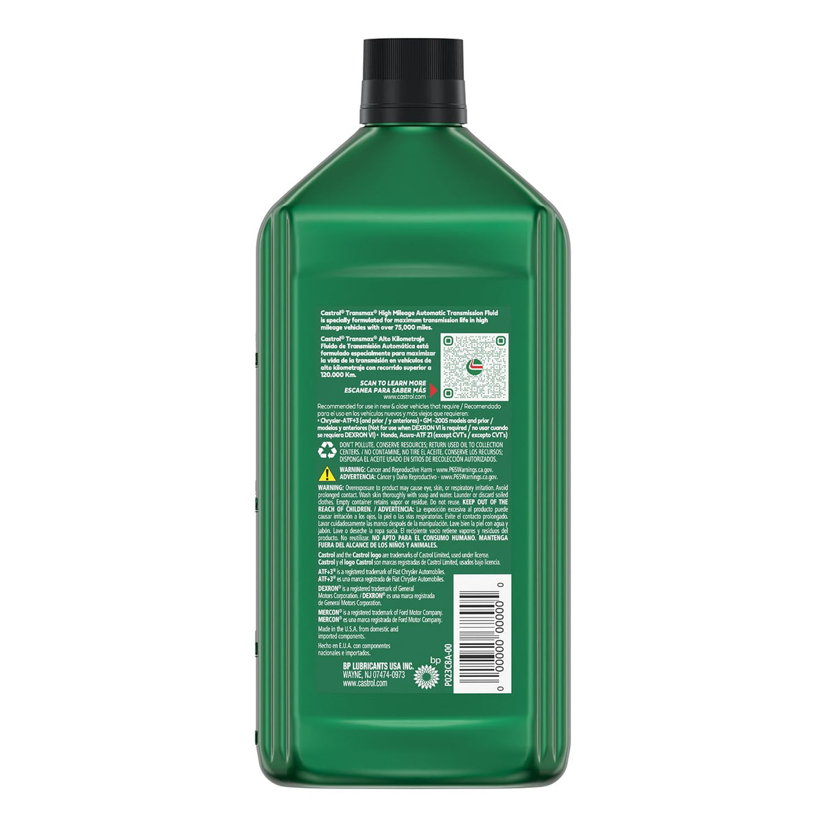 High Mileage Automatic Transmission Fluid, 1 Qt, Pack of 6 D588515