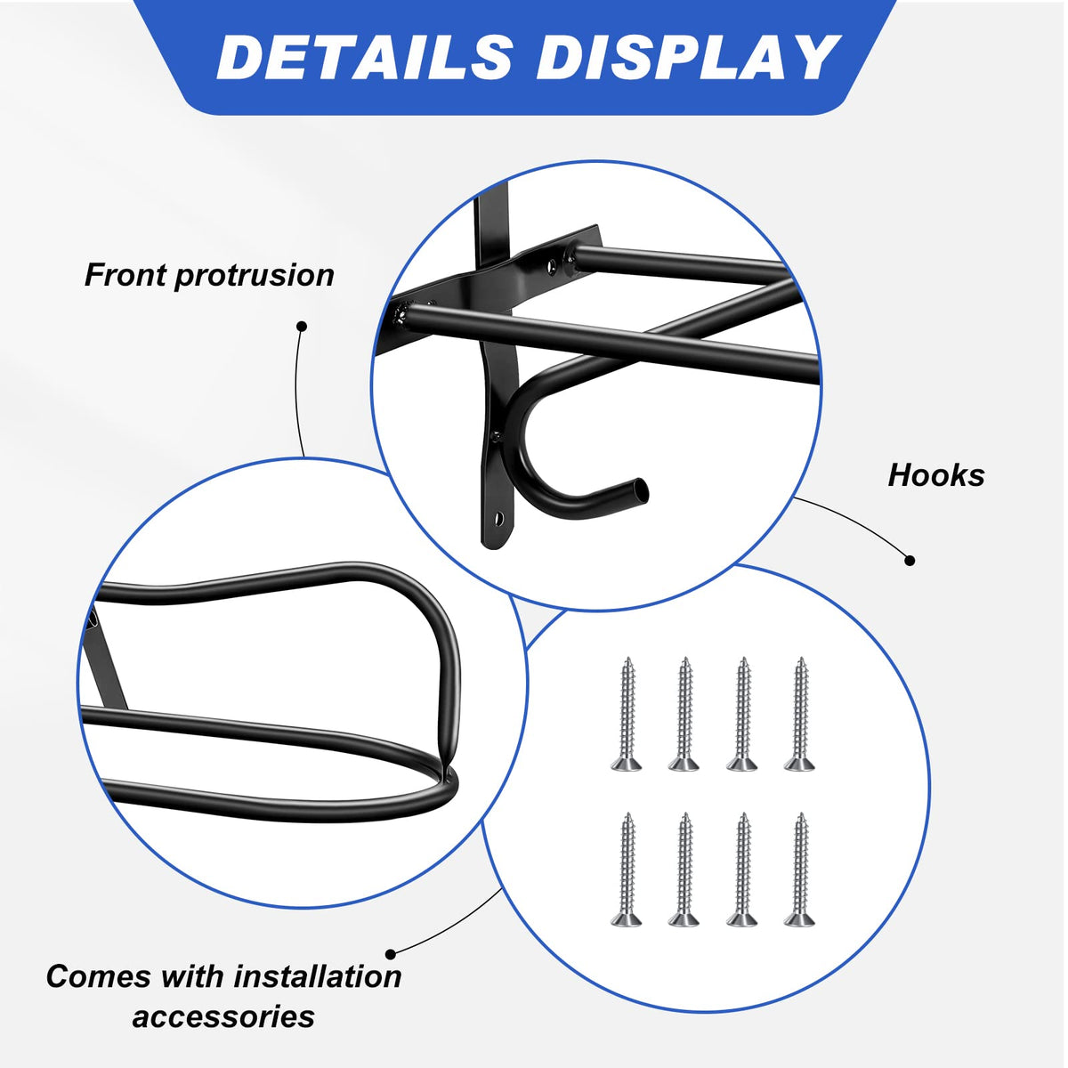 4 Sets Wall Mounted Saddle Rack R3885