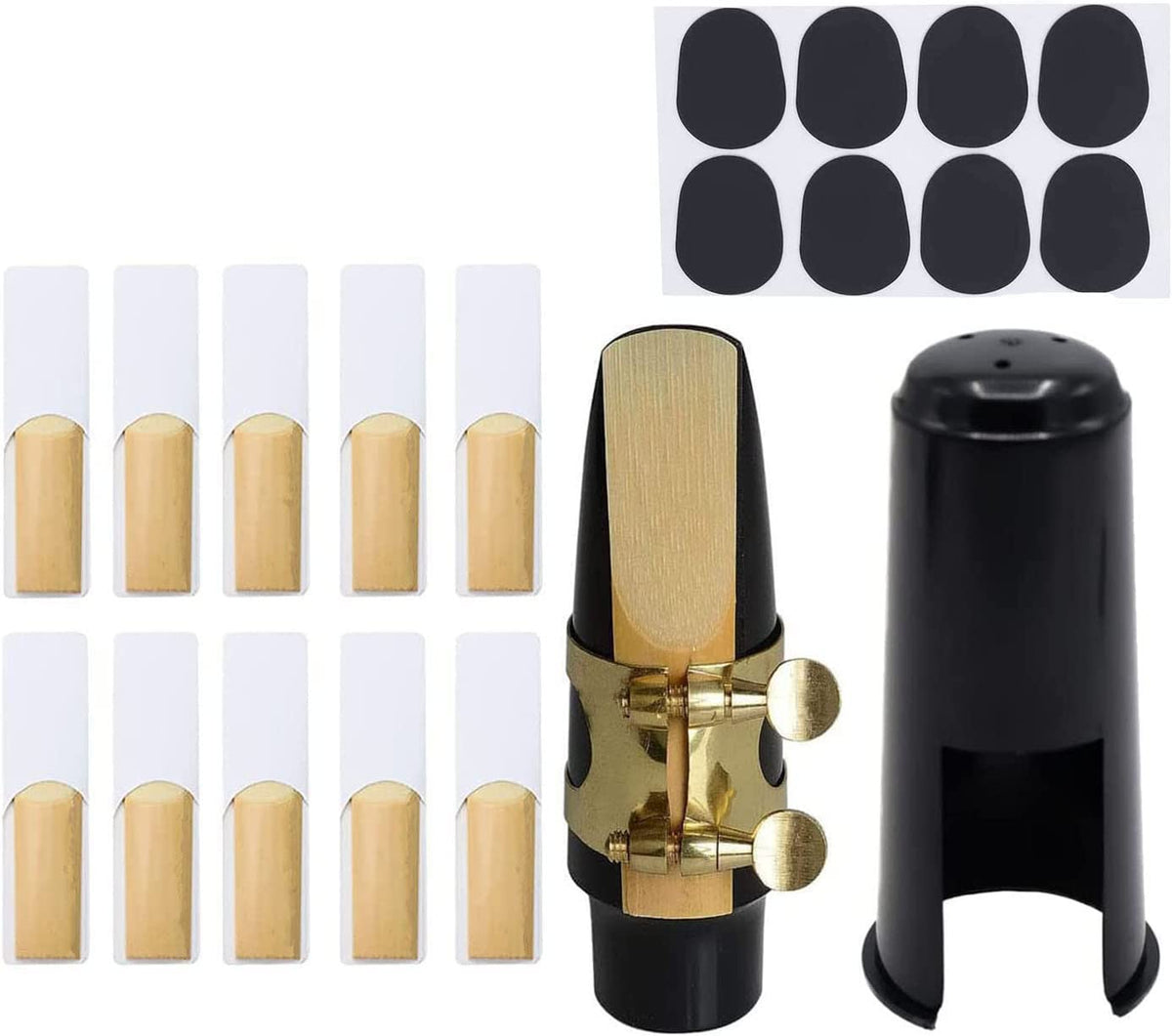 Alto Sax Mouthpiece Kit with Ligature Cap 2.5 Reed C8157