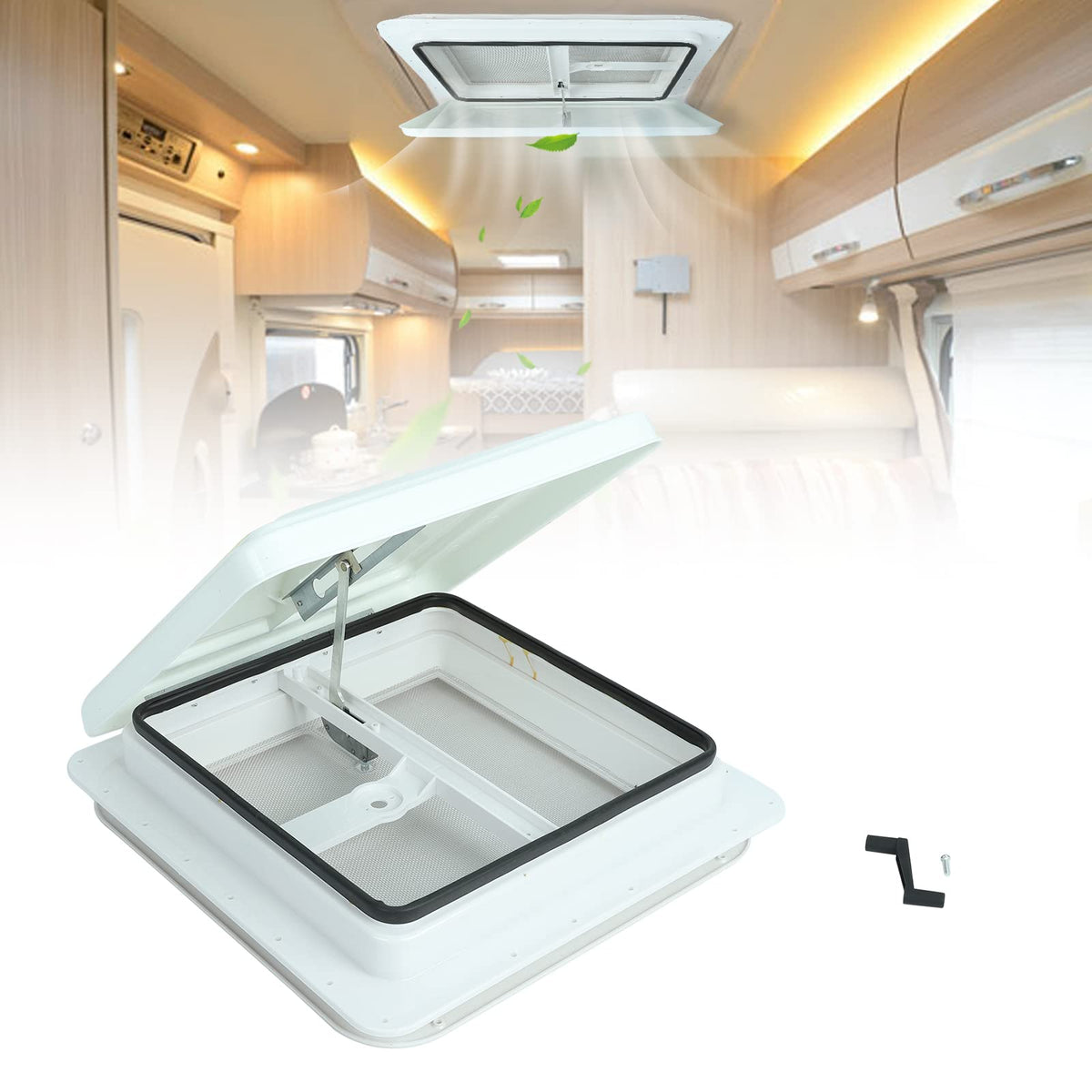 14" RV Roof Vent with White Lid X74730