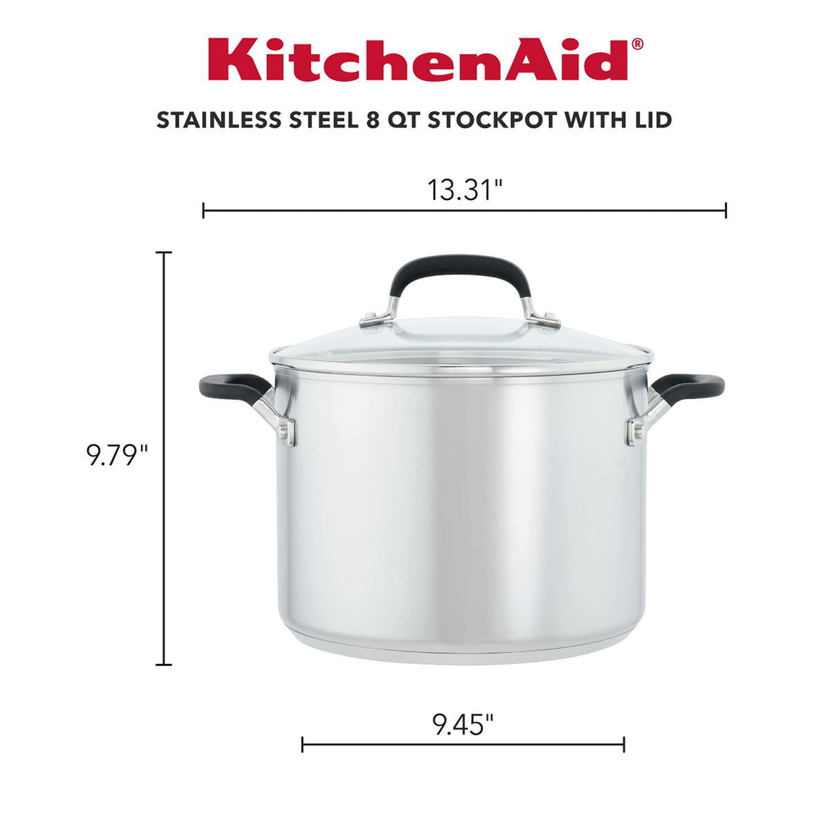8-Quart Stainless Steel Stock Pot with Lid L7517