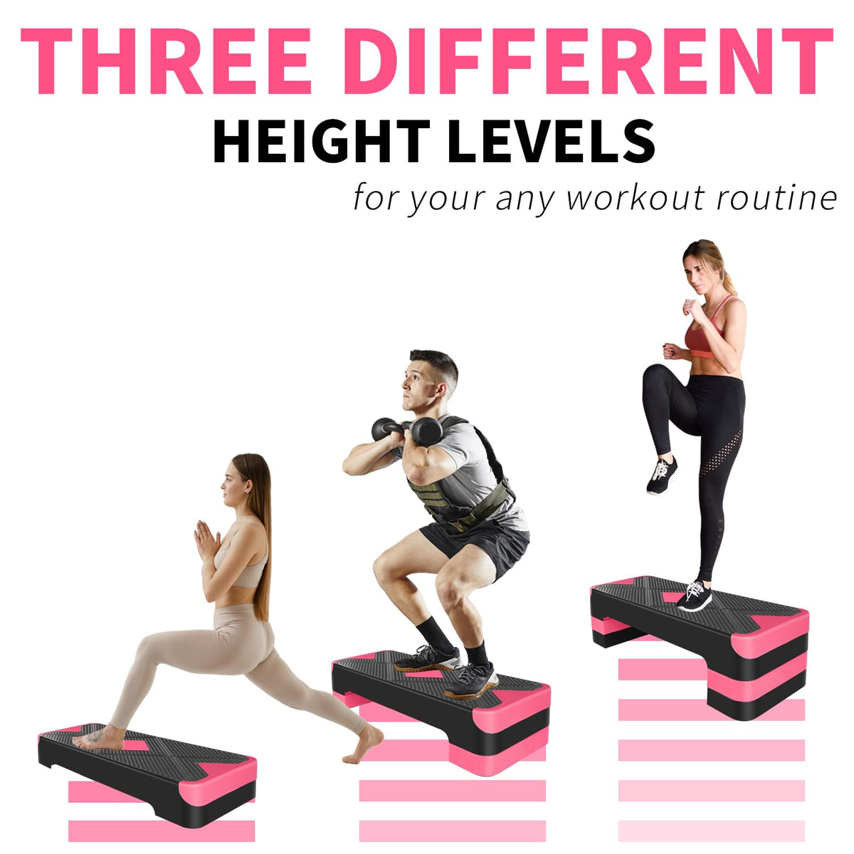 27" Adjustable Aerobic Exercise Step Platform E843073