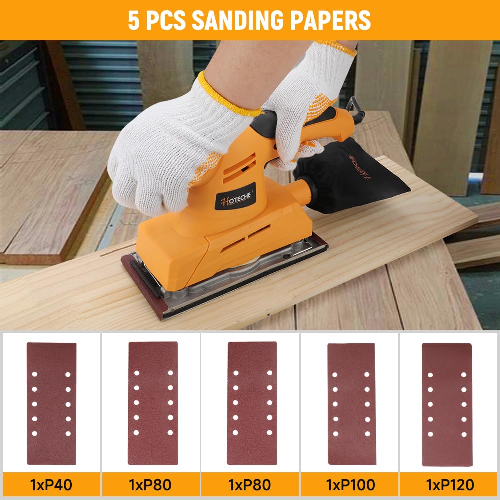 3.17 Amp Variable Speed Orbital Sander with Dust Bag J396014