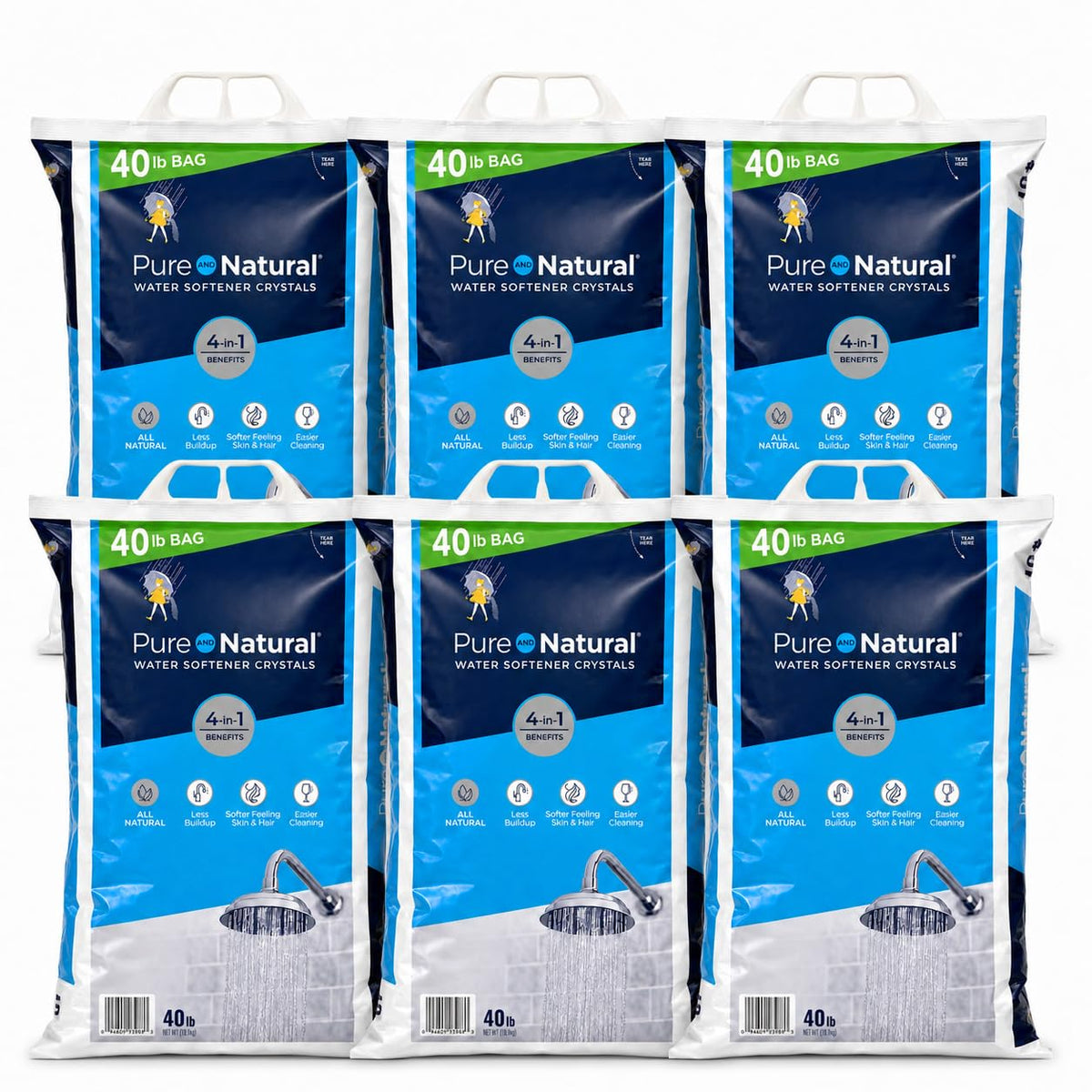 Water Softener Salt Crystals 6 Pack 40 lb Bags D465