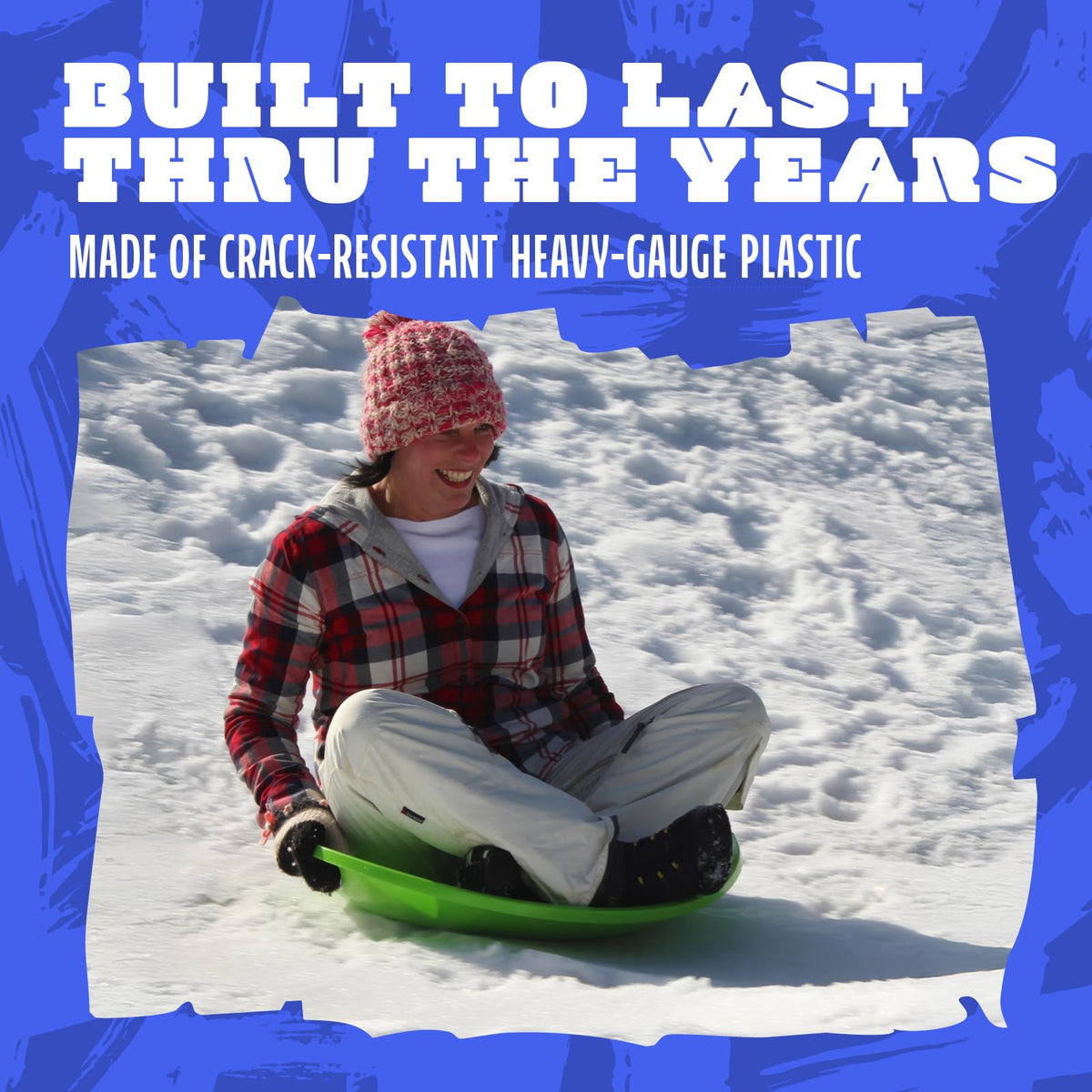 26” Plastic Snow Sleds with Hand Grips X828228