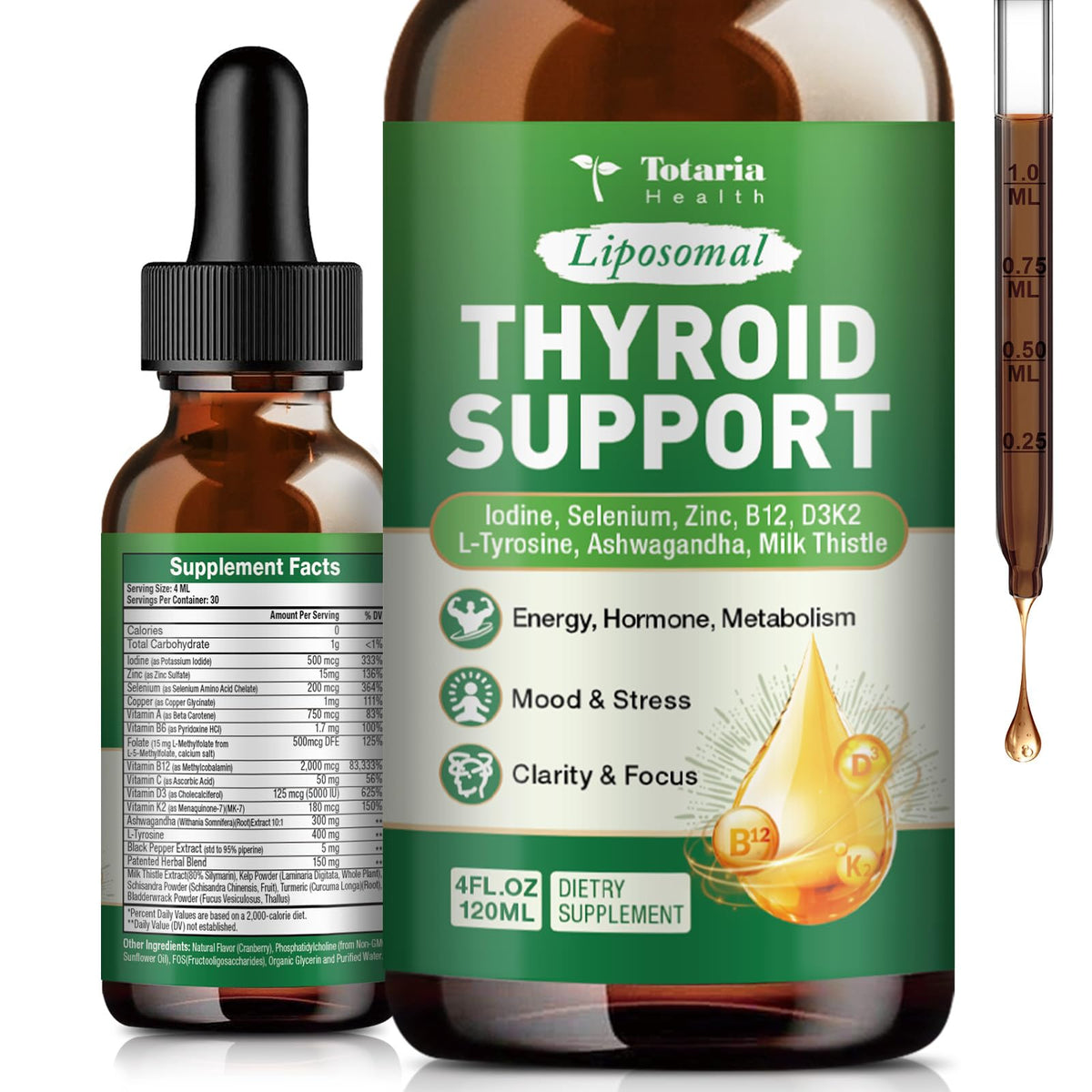 Thyroid Support Supplement 4 Fl.Oz O6693