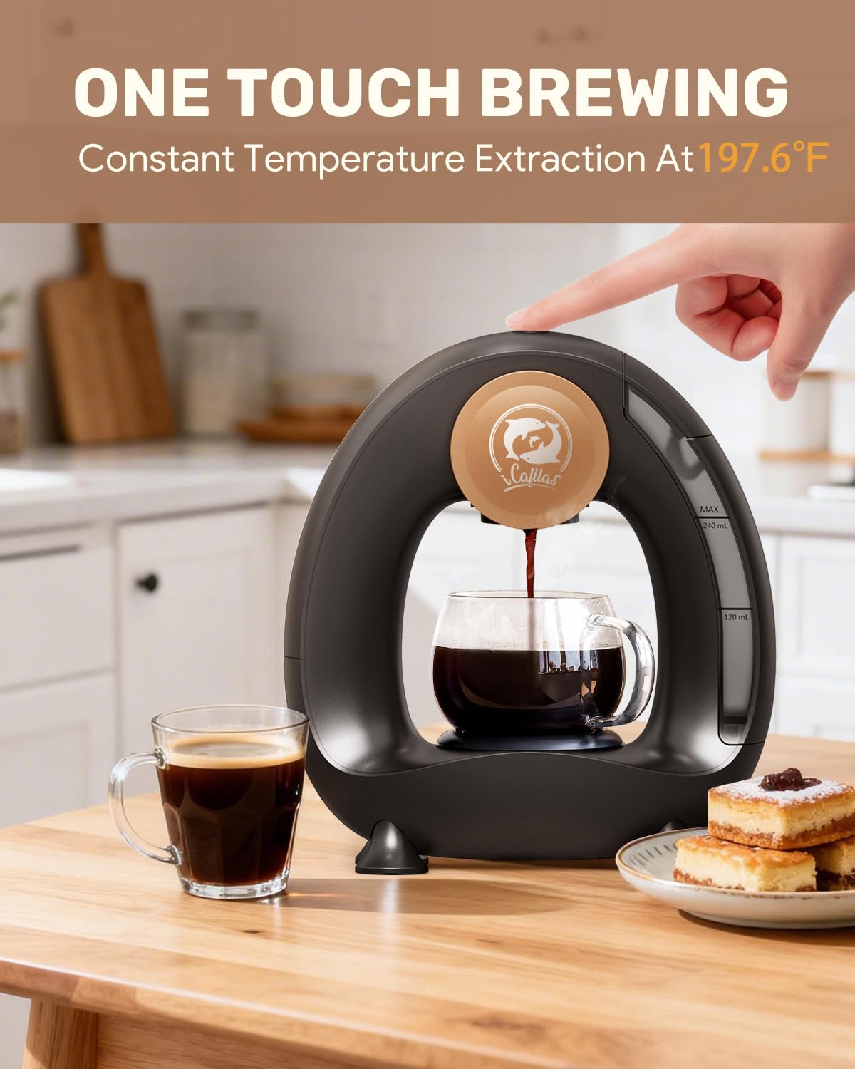 2-in-1 Mini Single Serve Coffee Maker B925850