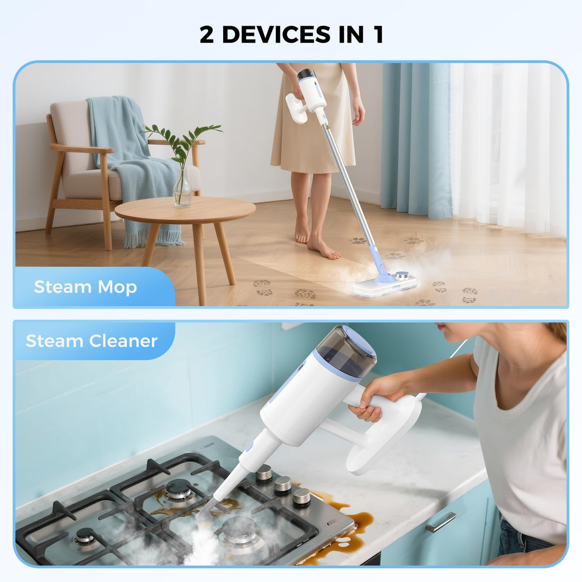10 in 1 Detachable Handheld Steam Mop D591