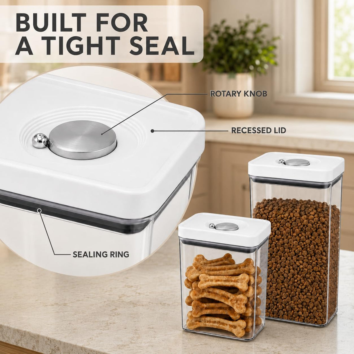 Dog and Cat Food Storage Containers 2-Pack E562050